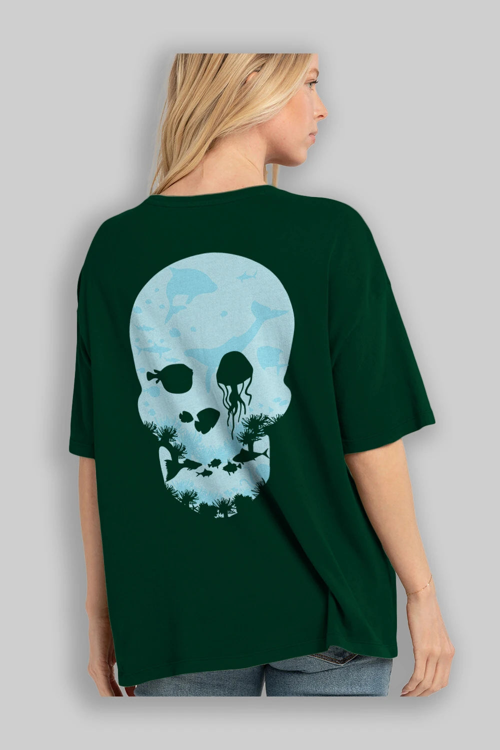 Dead Sea Arka Baskılı Oversize t-shirt %100 pamuk Erkek Kadın Unisex
