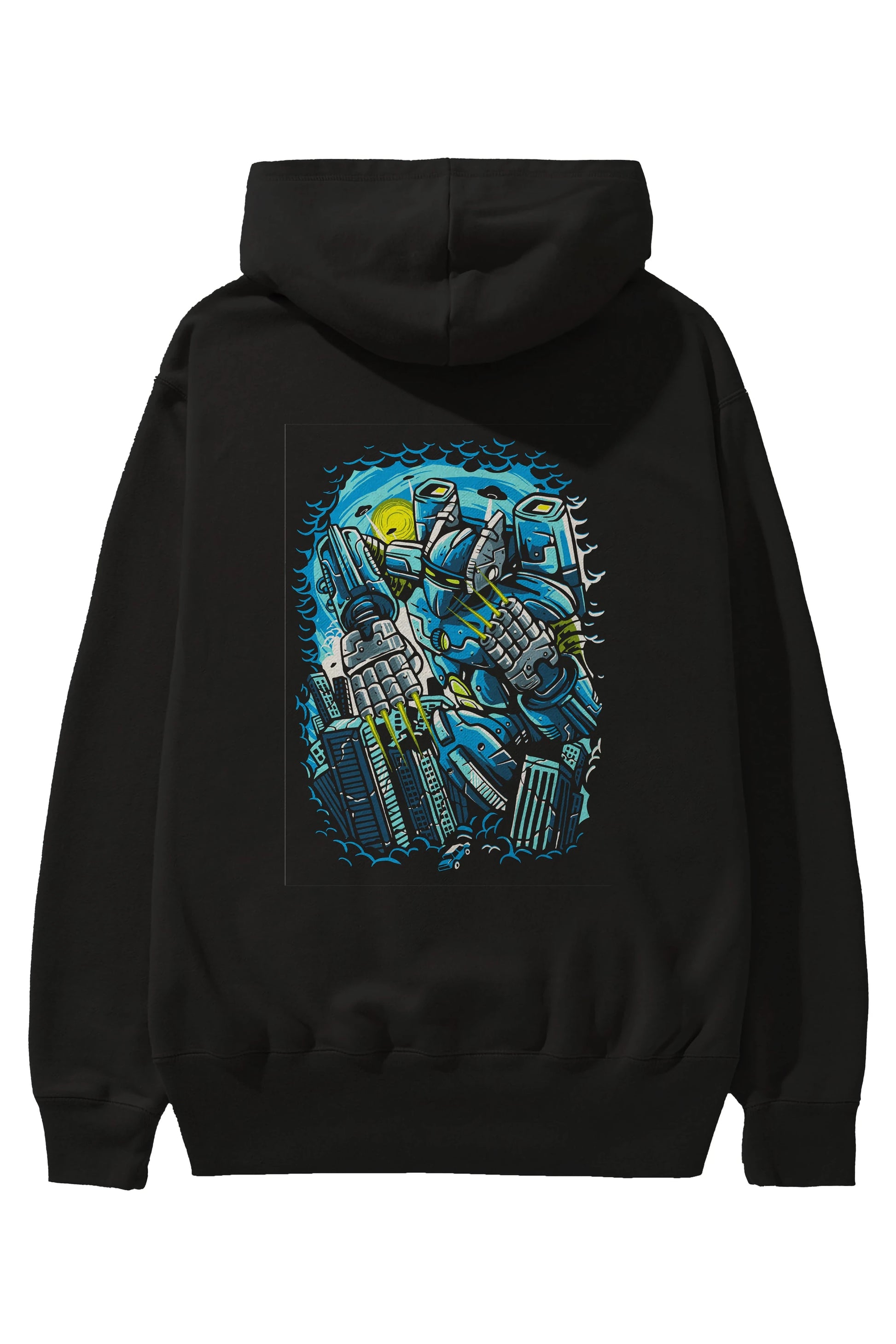 Destroy The City Arka Baskılı Hoodie Oversize Kapüşonlu Sweatshirt Erkek Kadın Unisex