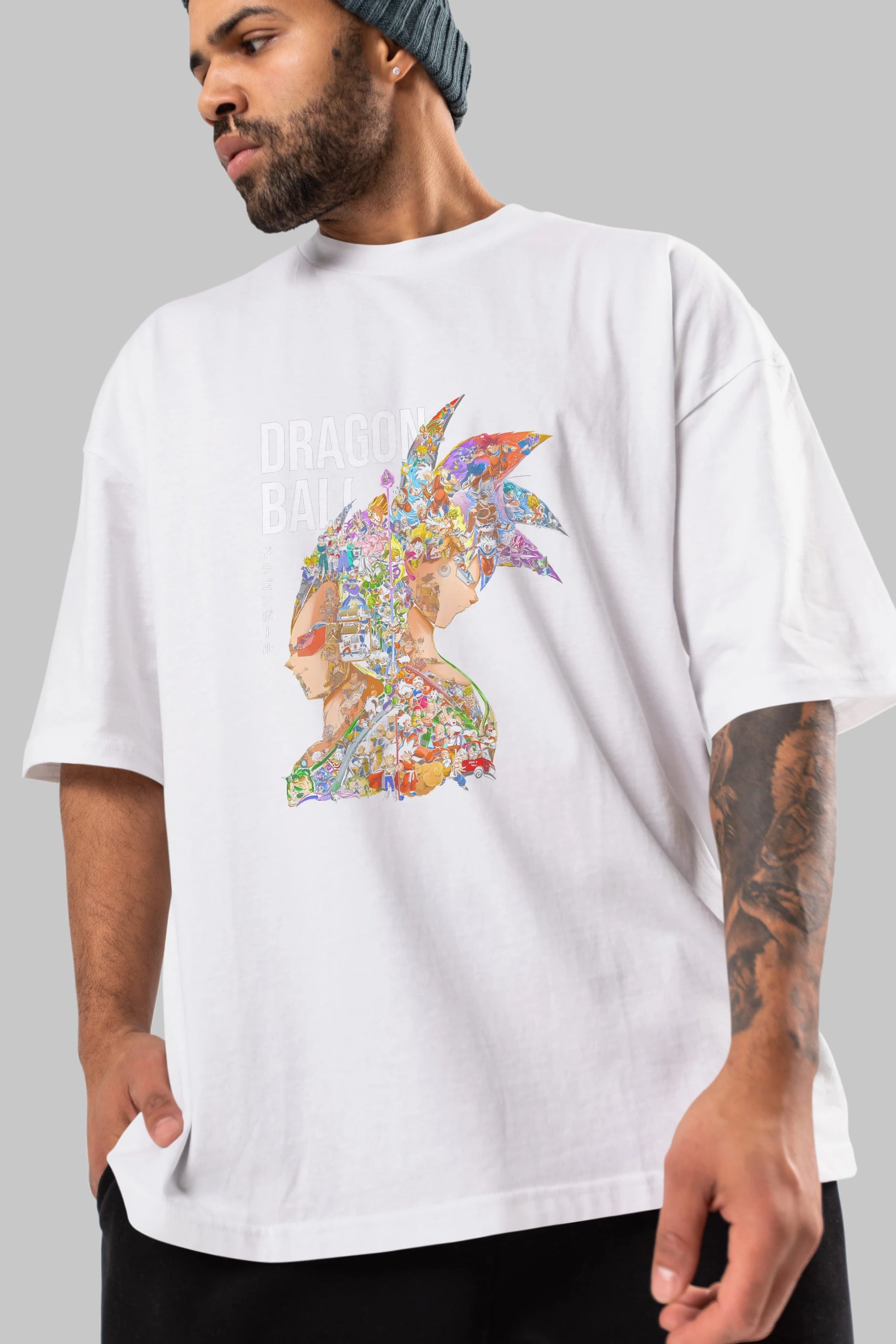 DRAGON BALL ART (5) Anime Ön Baskılı Oversize t-shirt %100 pamuk Erkek Kadın Unisex