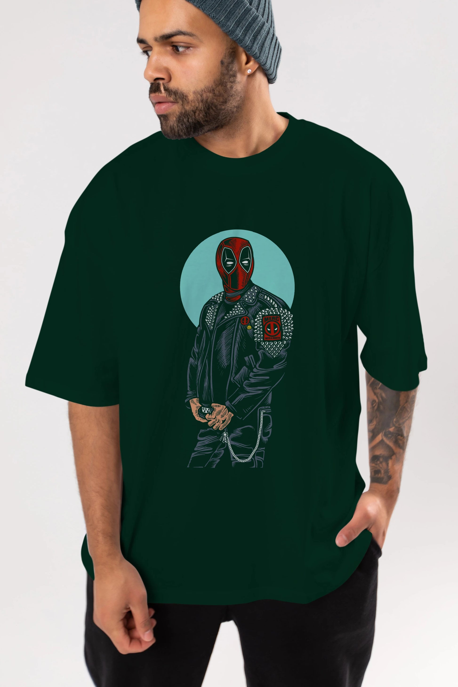 Rebeliion Mercenary Ön Baskılı Oversize t-shirt Erkek Kadın Unisex %100 Pamuk tişort