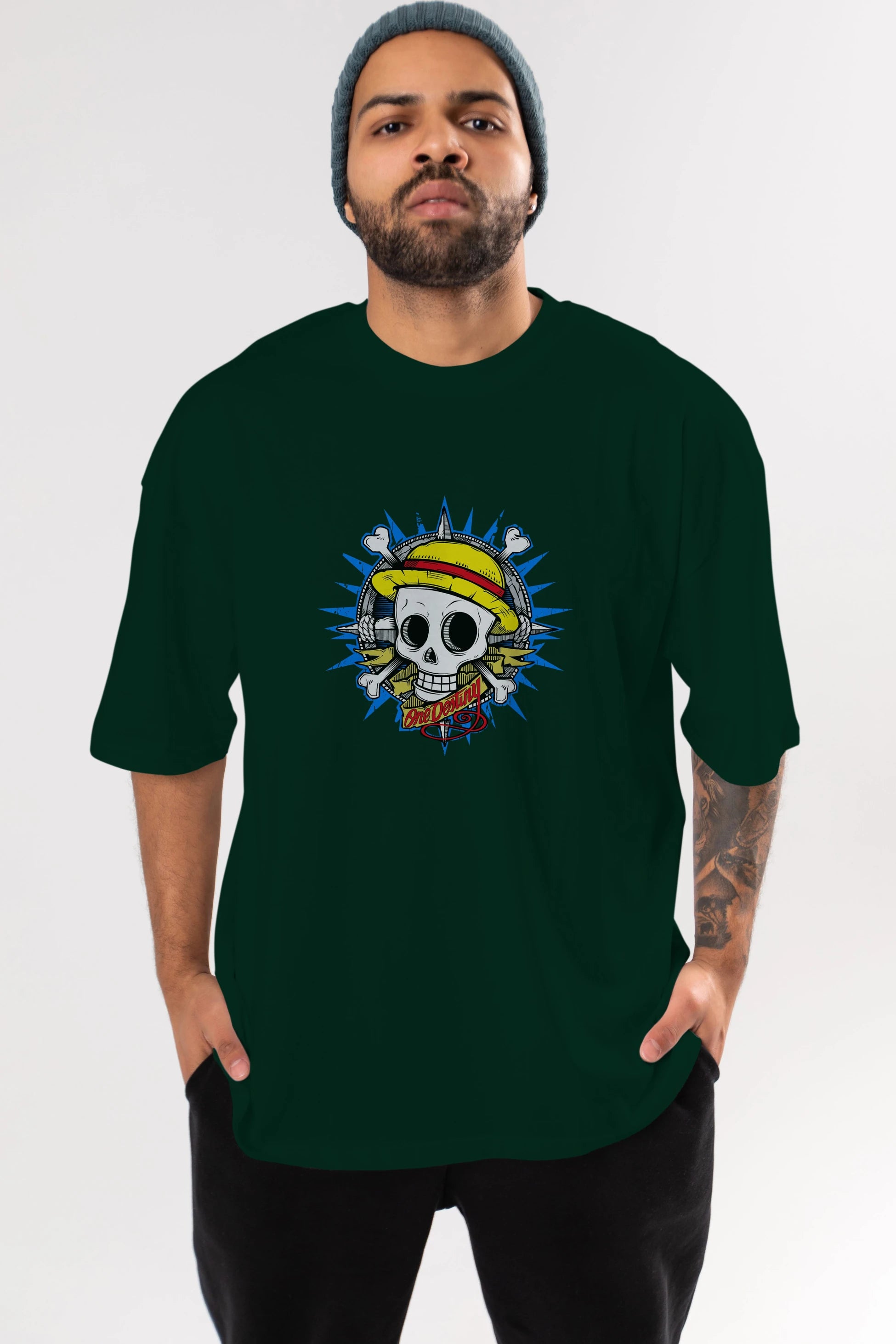 One destiny Anime Ön Baskılı Oversize t-shirt Erkek Kadın Unisex