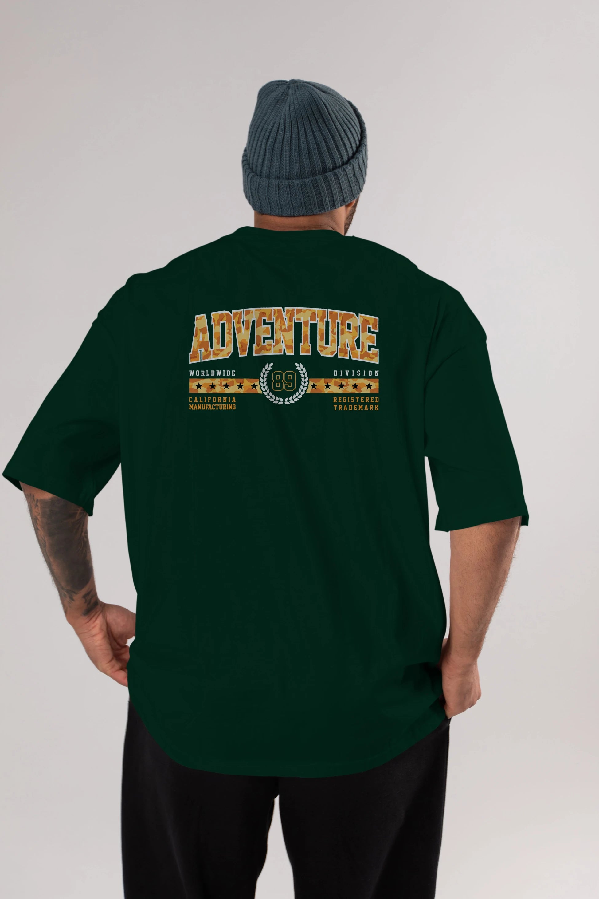 Adventure Arka Baskılı Oversize t-shirt Erkek Kadın Unisex
