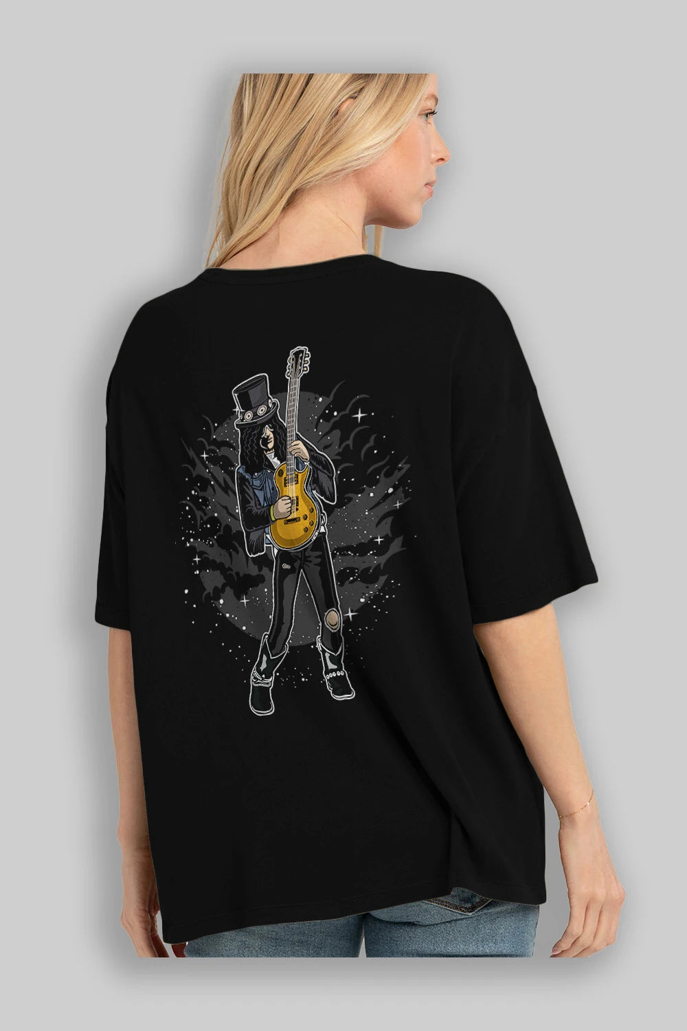 SLASH Arka Baskılı Oversize t-shirt Erkek Kadın Unisex %100 Pamuk