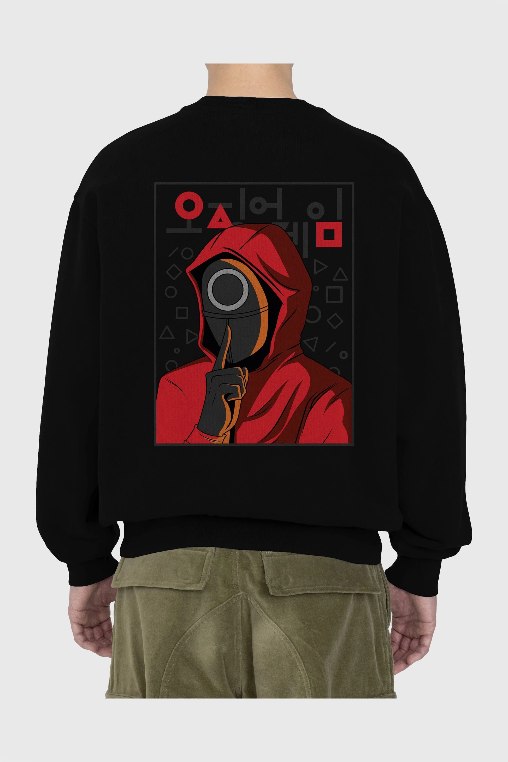 Squid Game (5) Arka Baskılı Oversize Sweatshirt Erkek Kadın Unisex