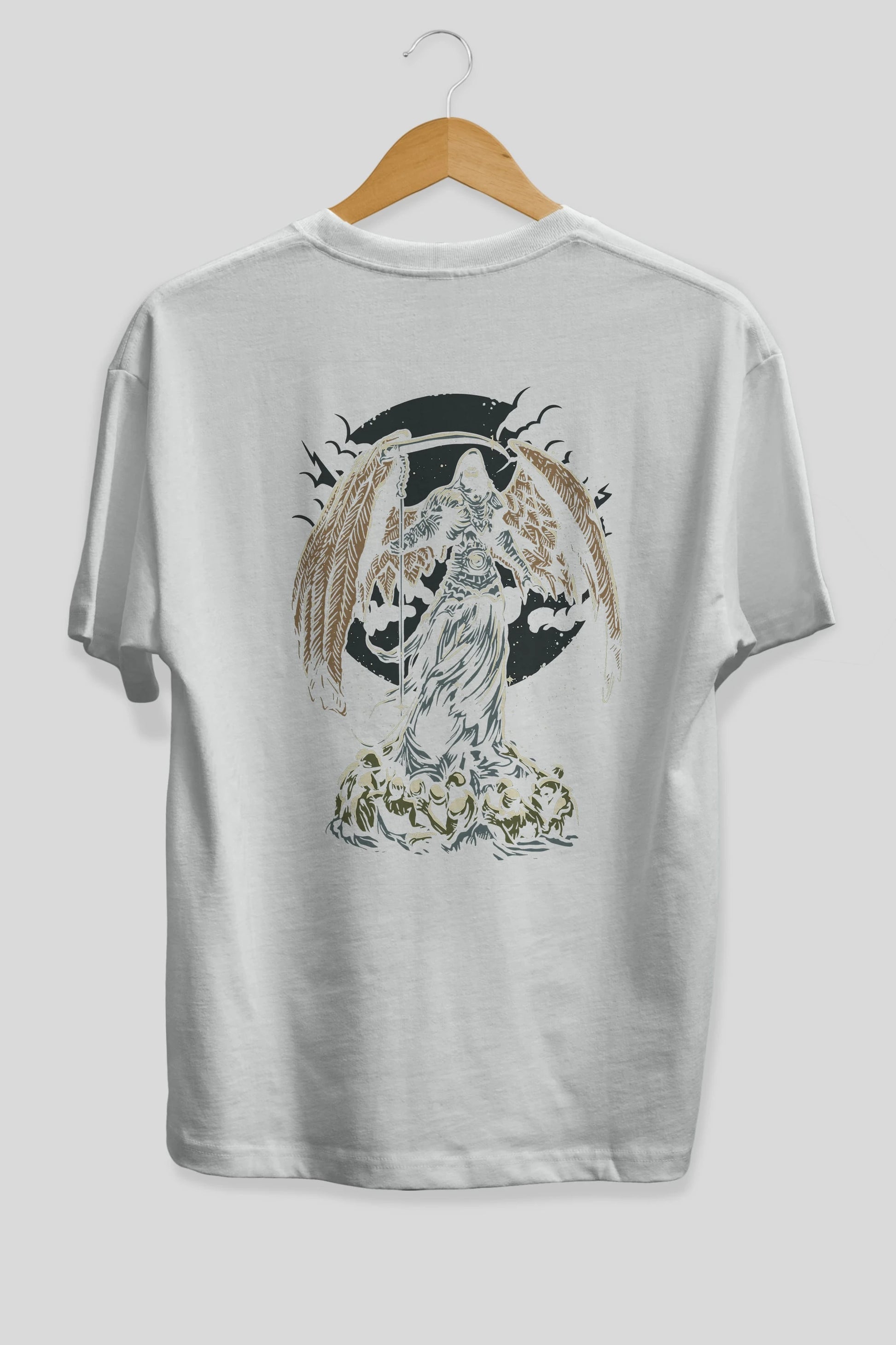 Darkness Arka Baskılı Oversize t-shirt Erkek Kadın Unisex %100 Pamuk