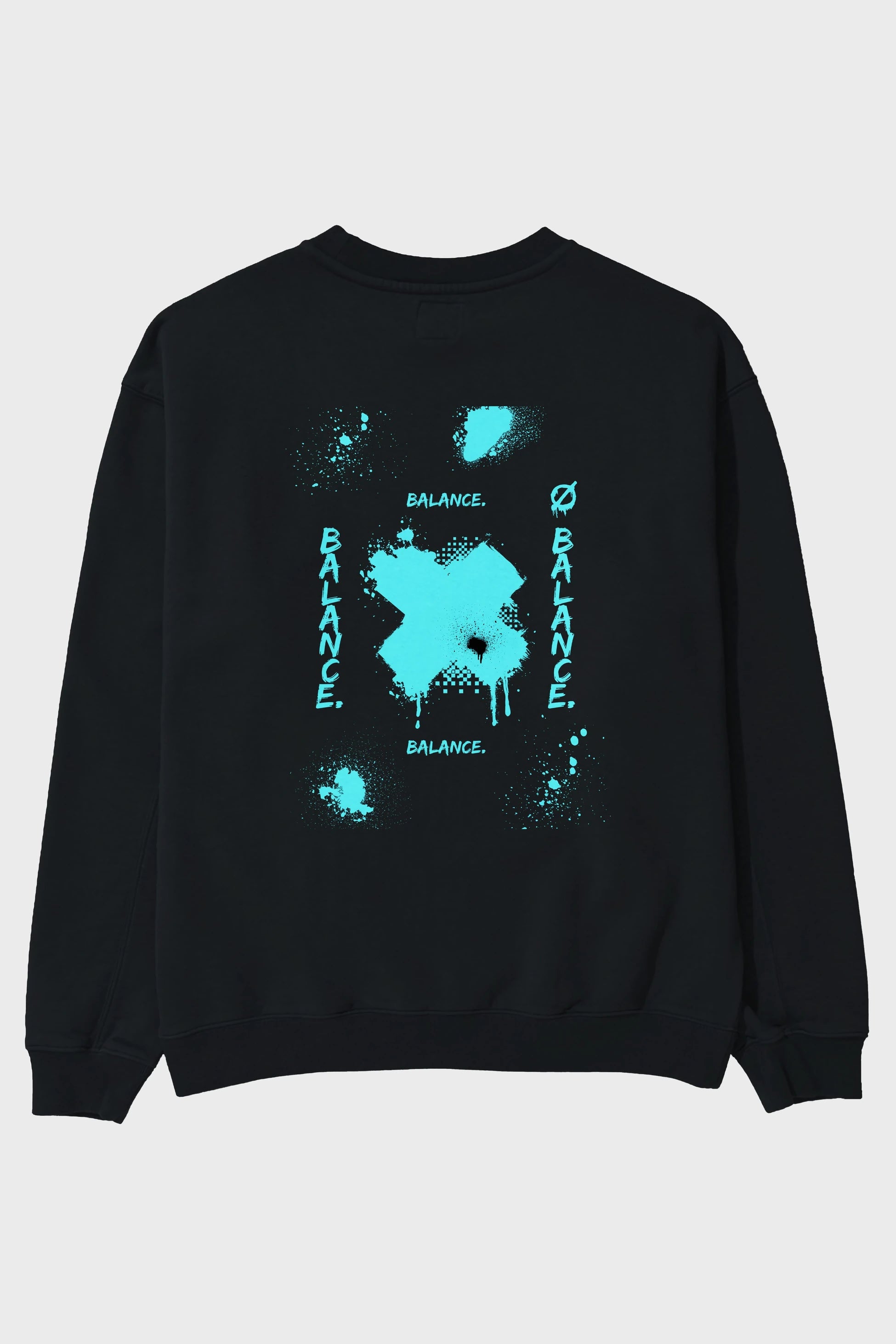 Balance Balance Yazılı Arka Baskılı Oversize Sweatshirt Erkek Kadın Unisex
