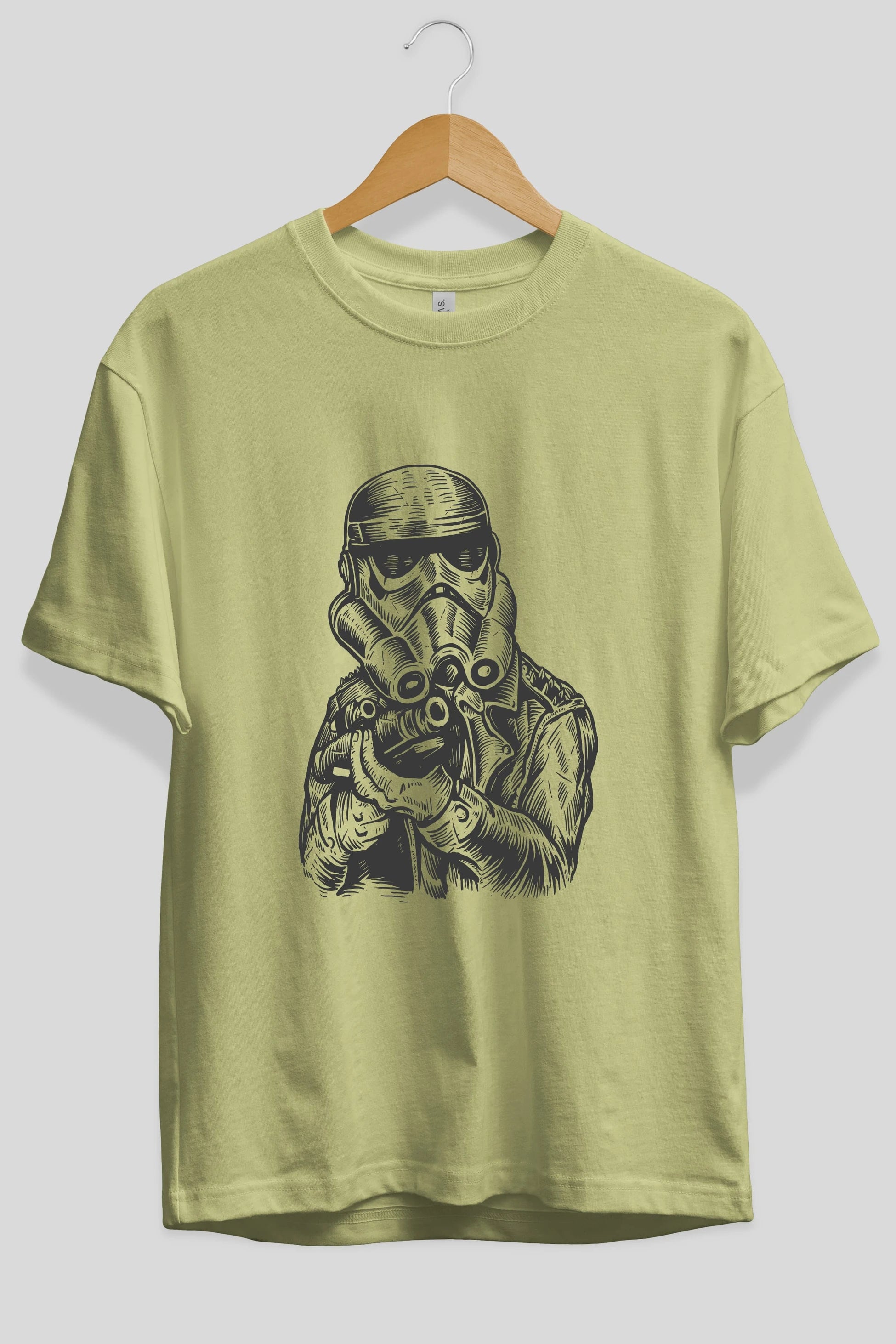 Punktrooper Ön Baskılı Oversize t-shirt Erkek Kadın Unisex %100 Pamuk tişort