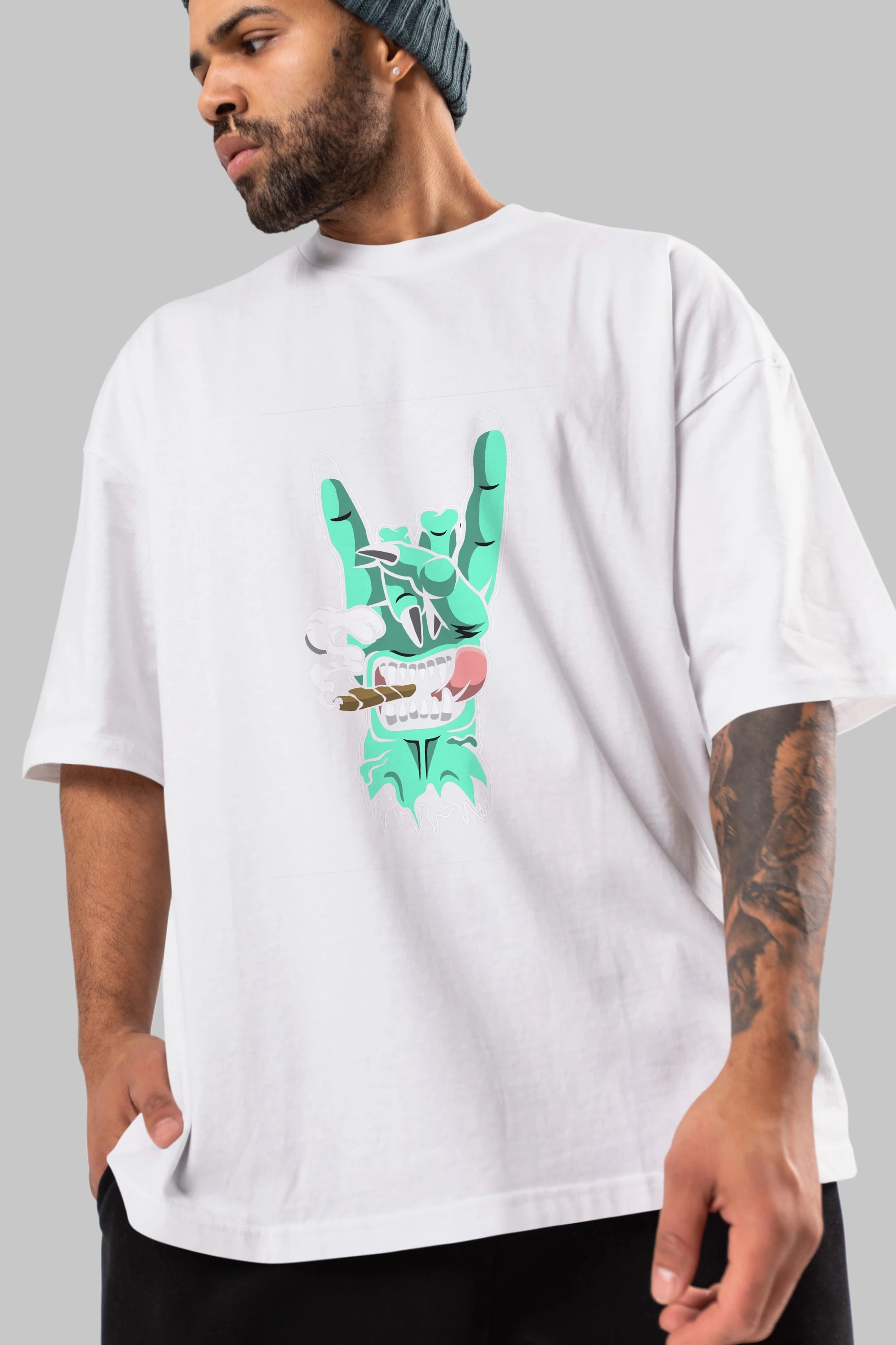 Metal Sign Ön Baskılı Oversize t-shirt Erkek Kadın Unisex %100 Pamuk tişort