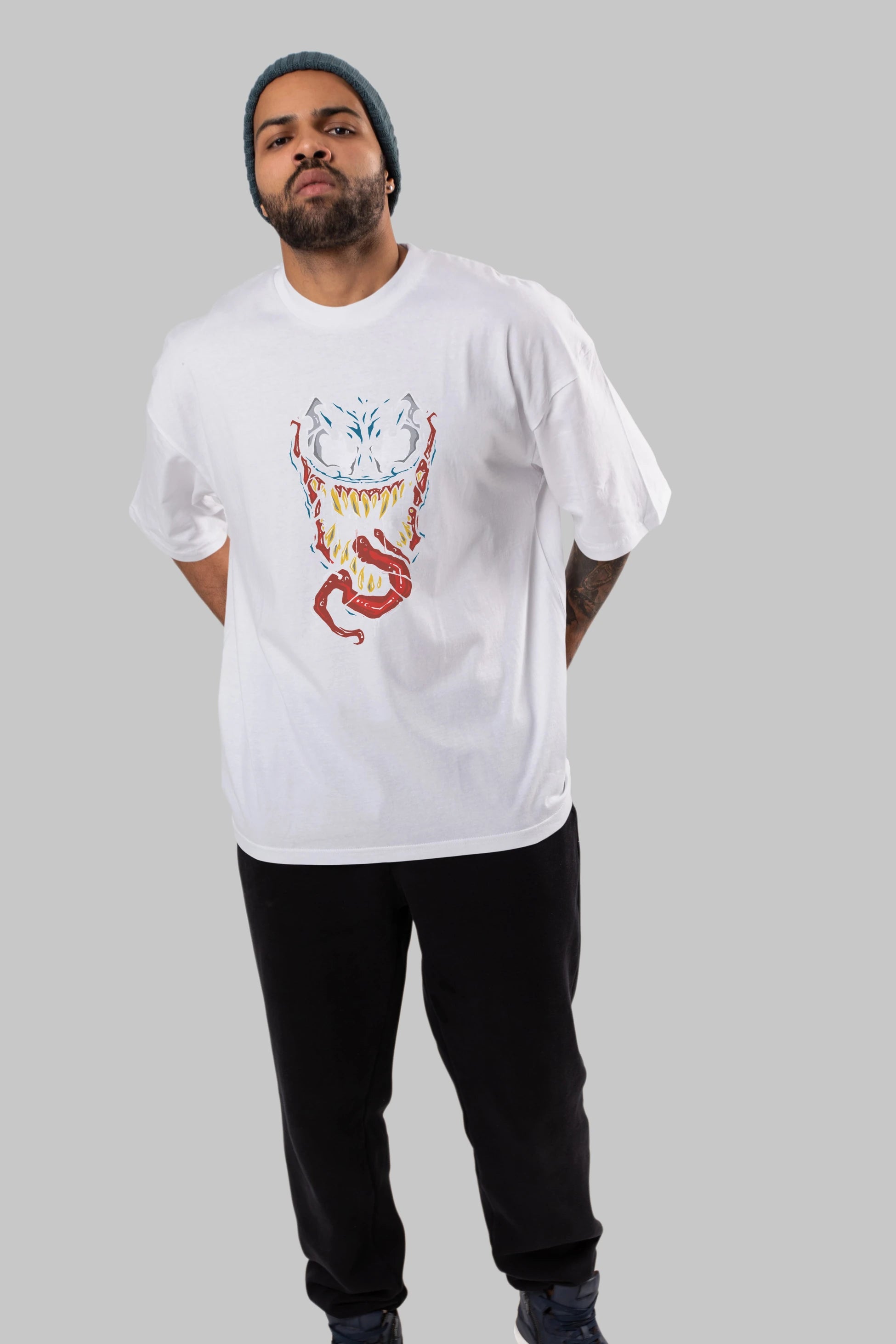 Venom (15) Ön Baskılı Oversize t-shirt Erkek Kadın Unisex %100 Pamuk Bisiklet Yaka tişort