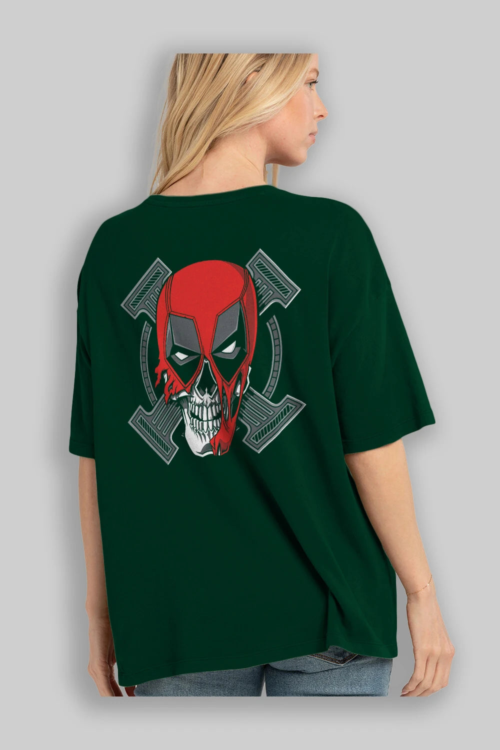 Deadpool (7) Arka Baskılı Oversize t-shirt Erkek Kadın Unisex %100 Pamuk Bisiklet Yaka tişort