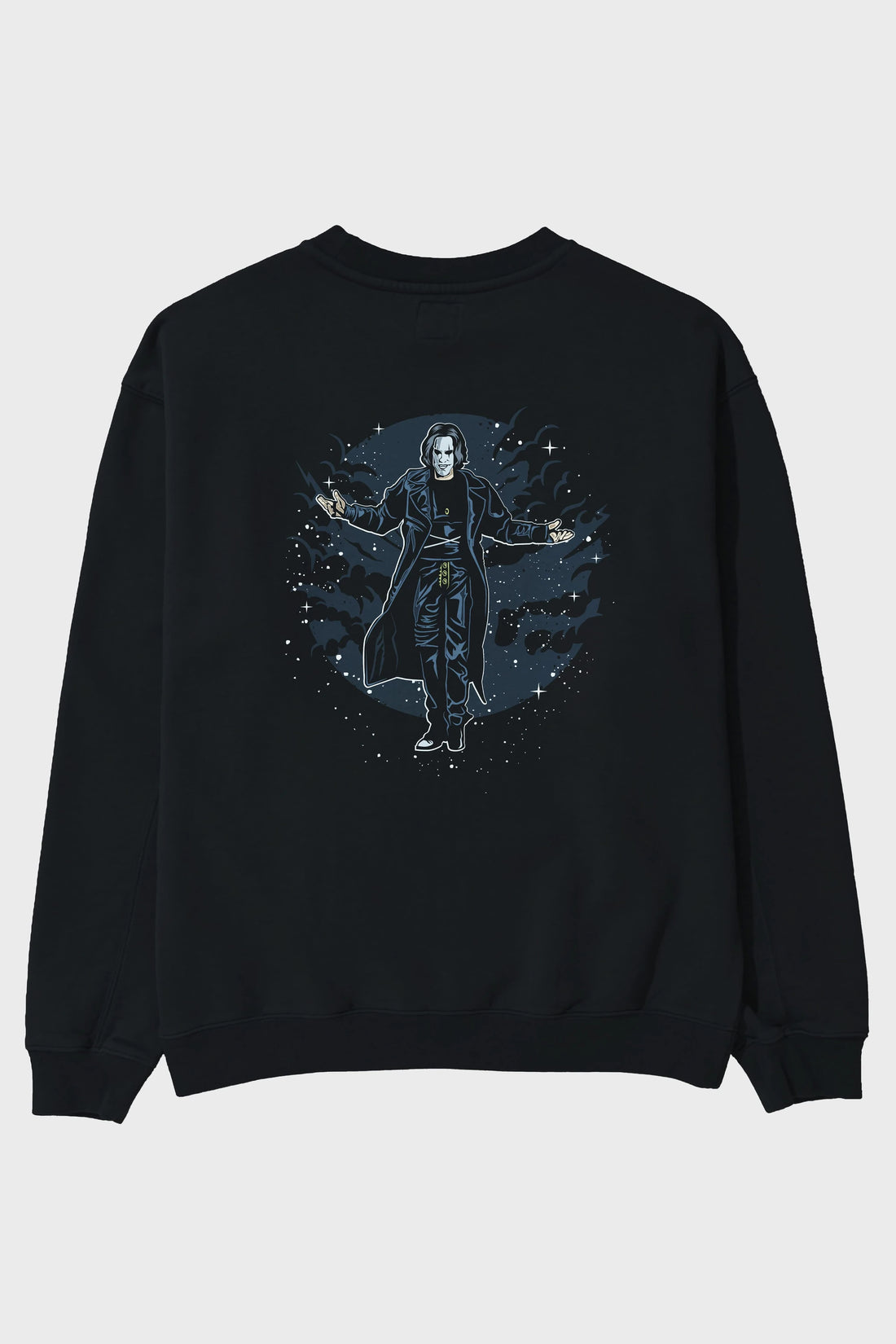 The Crow Arka Baskılı Oversize Sweatshirt Erkek Kadın Unisex