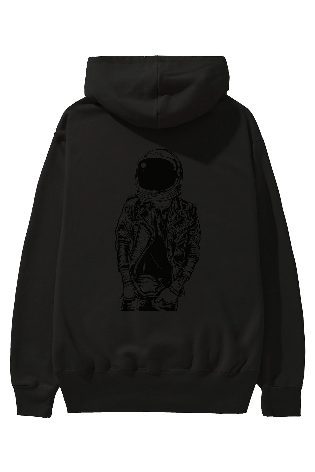 Astronaut Punkster Arka Baskılı Hoodie Oversize Kapüşonlu Sweatshirt Erkek Kadın Unisex