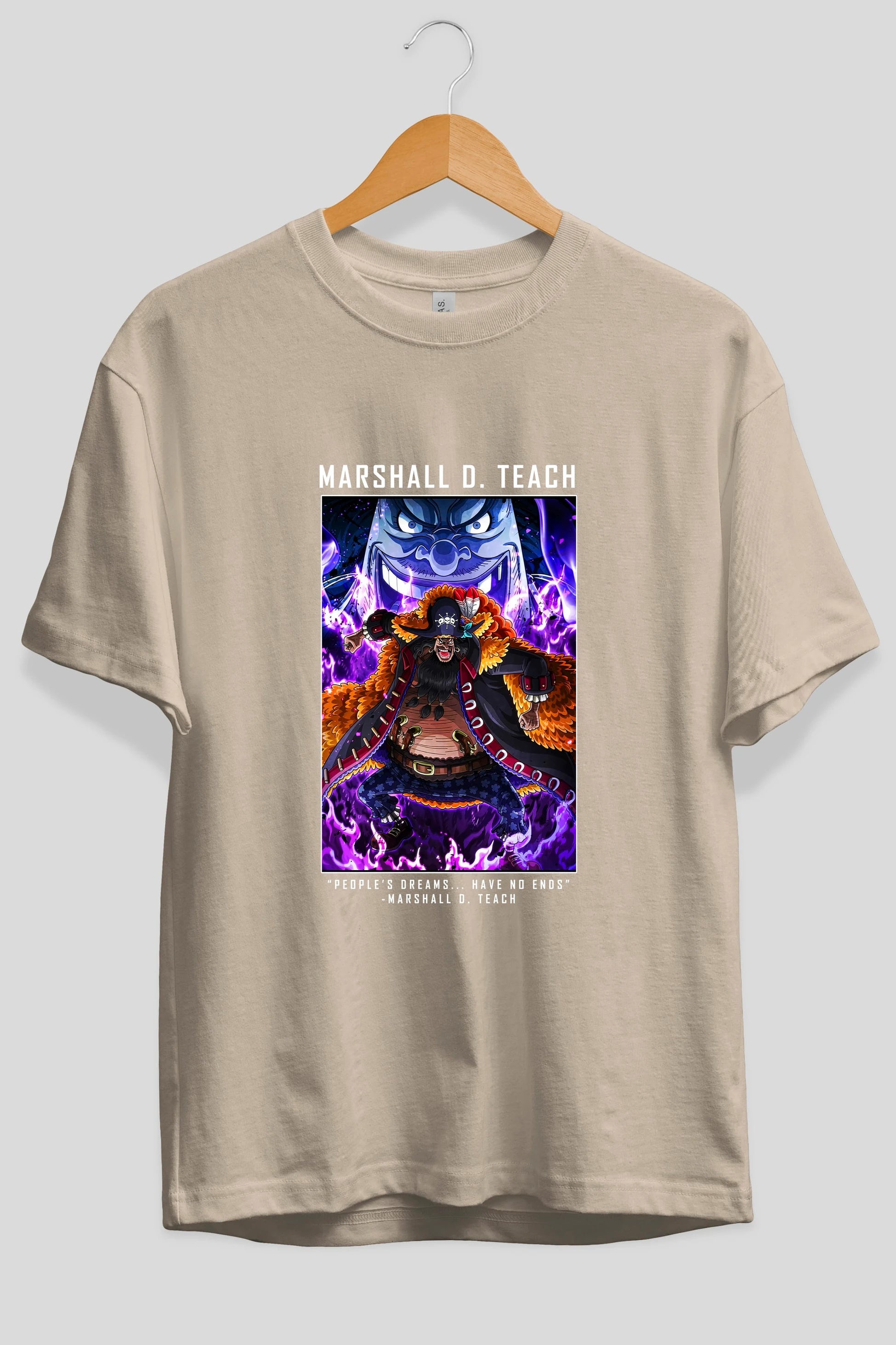 Blackbeard Anime Ön Baskılı Oversize t-shirt Erkek Kadın Unisex