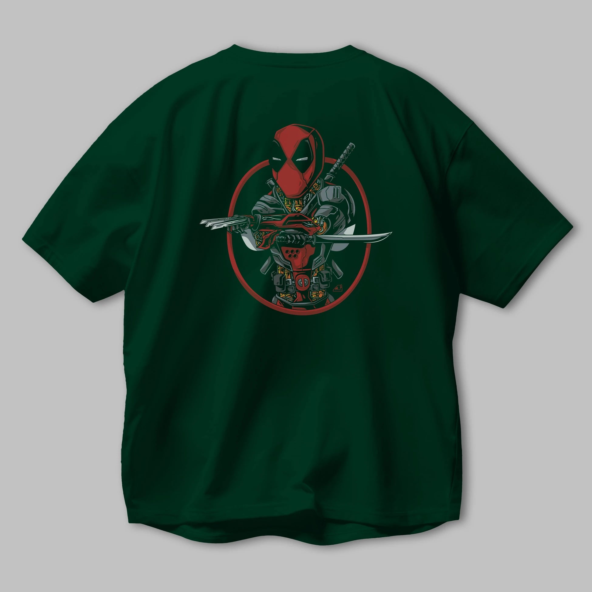 Deadpool (5) Arka Baskılı Oversize t-shirt Erkek Kadın Unisex %100 Pamuk Bisiklet Yaka tişort