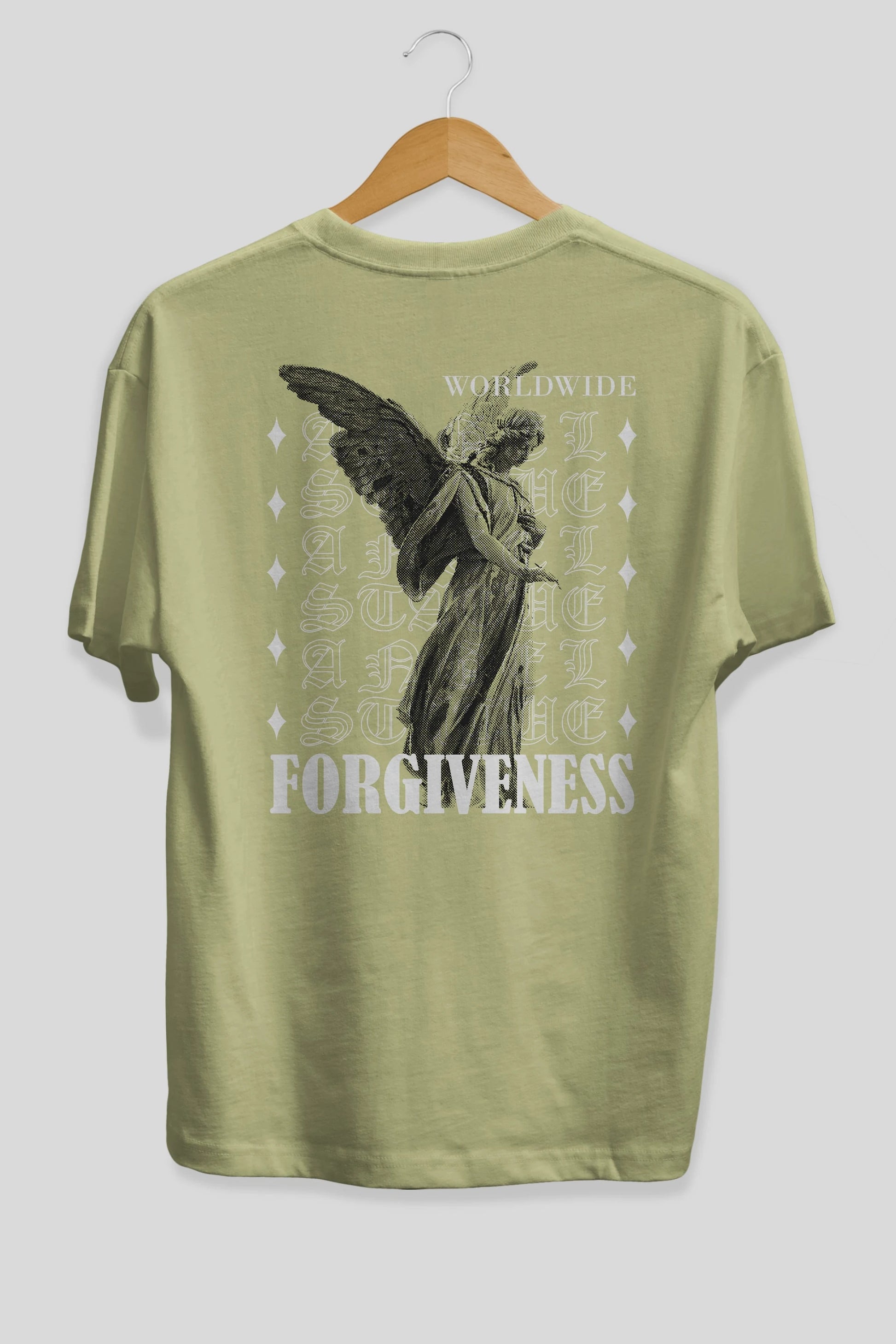 Angel Forgiveness Arka Baskılı Oversize t-shirt Erkek Kadın Unisex