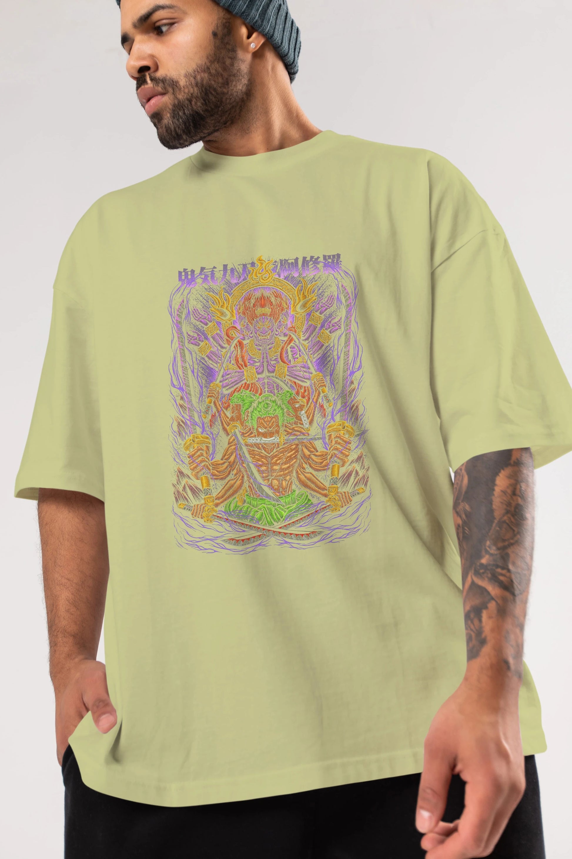RORONOA ZORO 2 Anime Ön Baskılı Oversize t-shirt %100 pamuk Erkek Kadın Unisex
