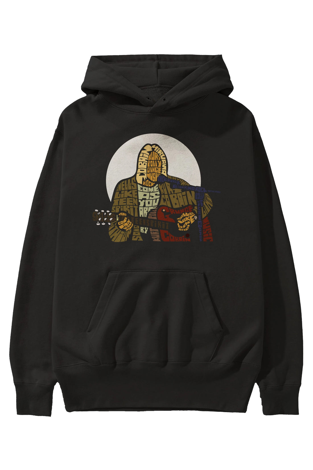 Kurt Cobain Ön Baskılı Hoodie Oversize Kapüşonlu Sweatshirt Erkek Kadın Unisex