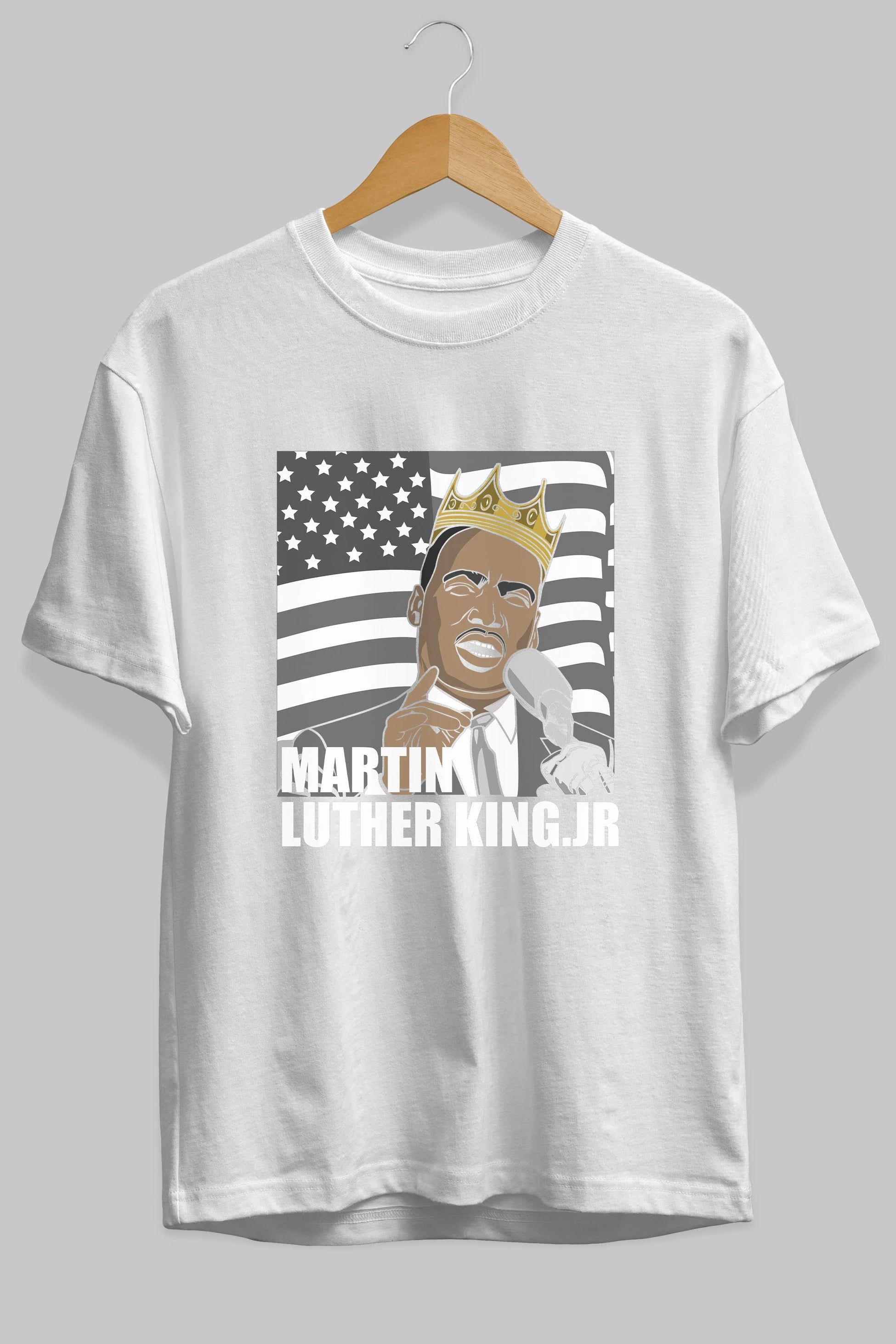 Luther King Ön Baskılı Oversize t-shirt Erkek Kadın Unisex %100 Pamuk tişort