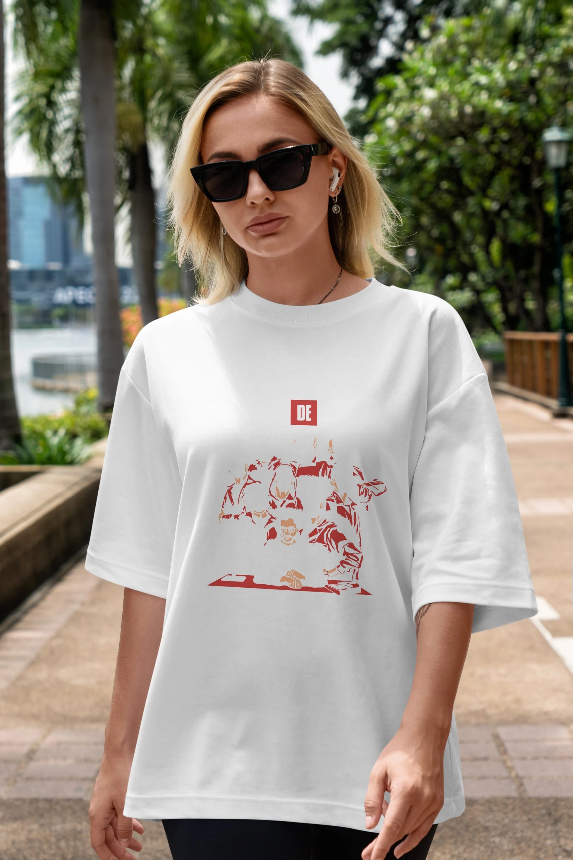 La Casa De Papel (5) Ön Baskılı Oversize t-shirt Erkek Kadın Unisex %100 Pamuk Bisiklet Yaka tişort