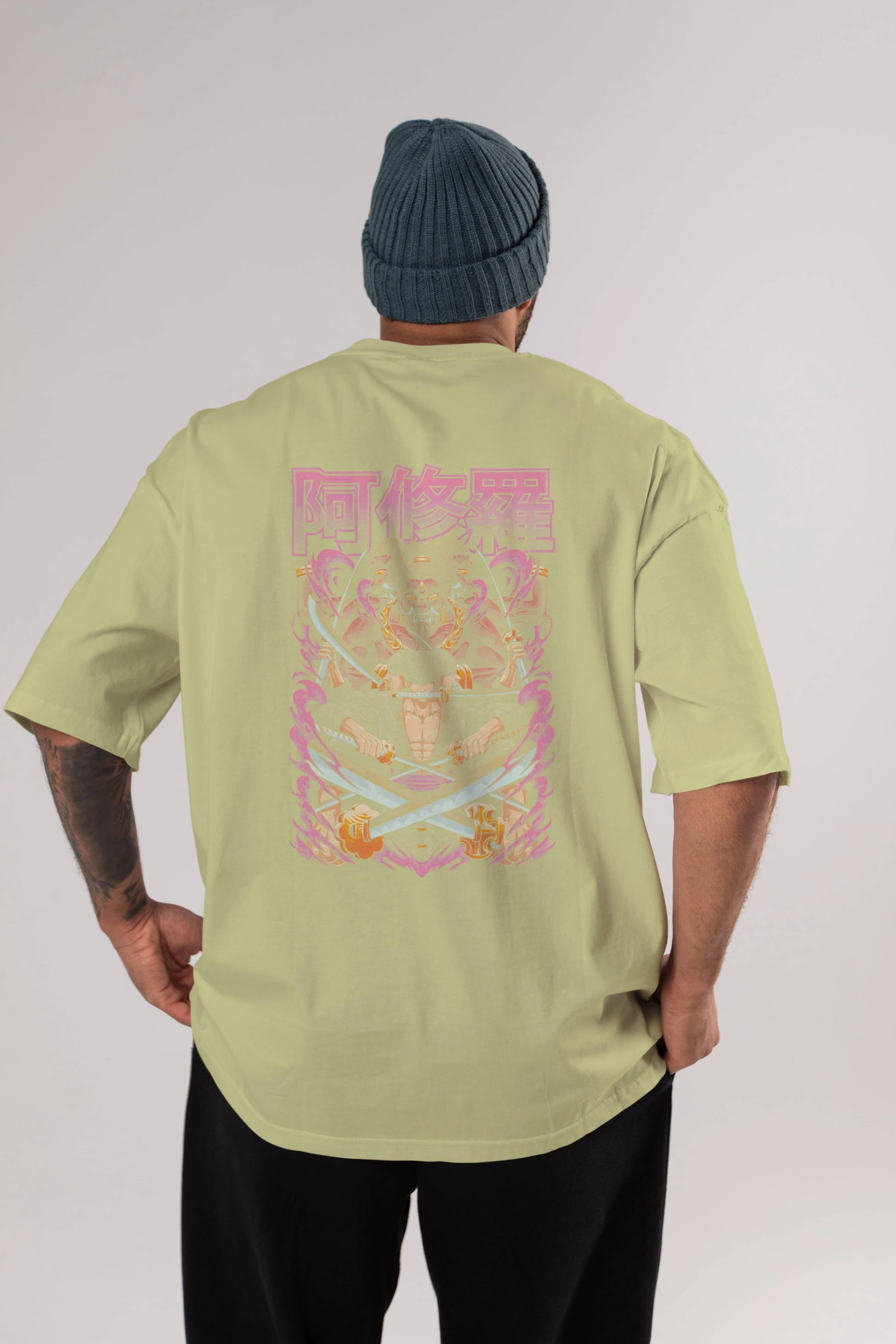 Roronoa Zoro 1 Anime Arka Baskılı Oversize t-shirt Erkek Kadın Unisex