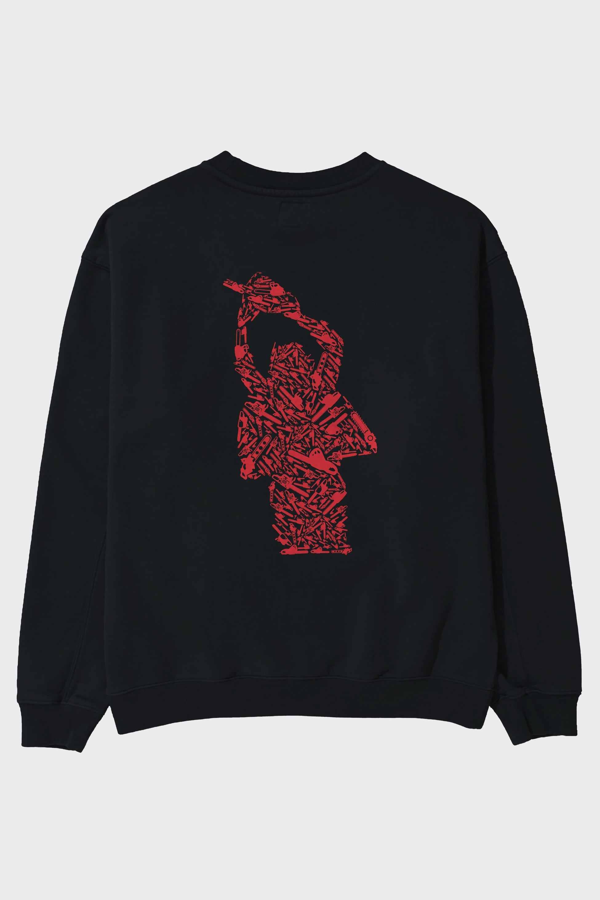 Chainsaw Arka Baskılı Oversize Sweatshirt Erkek Kadın Unisex