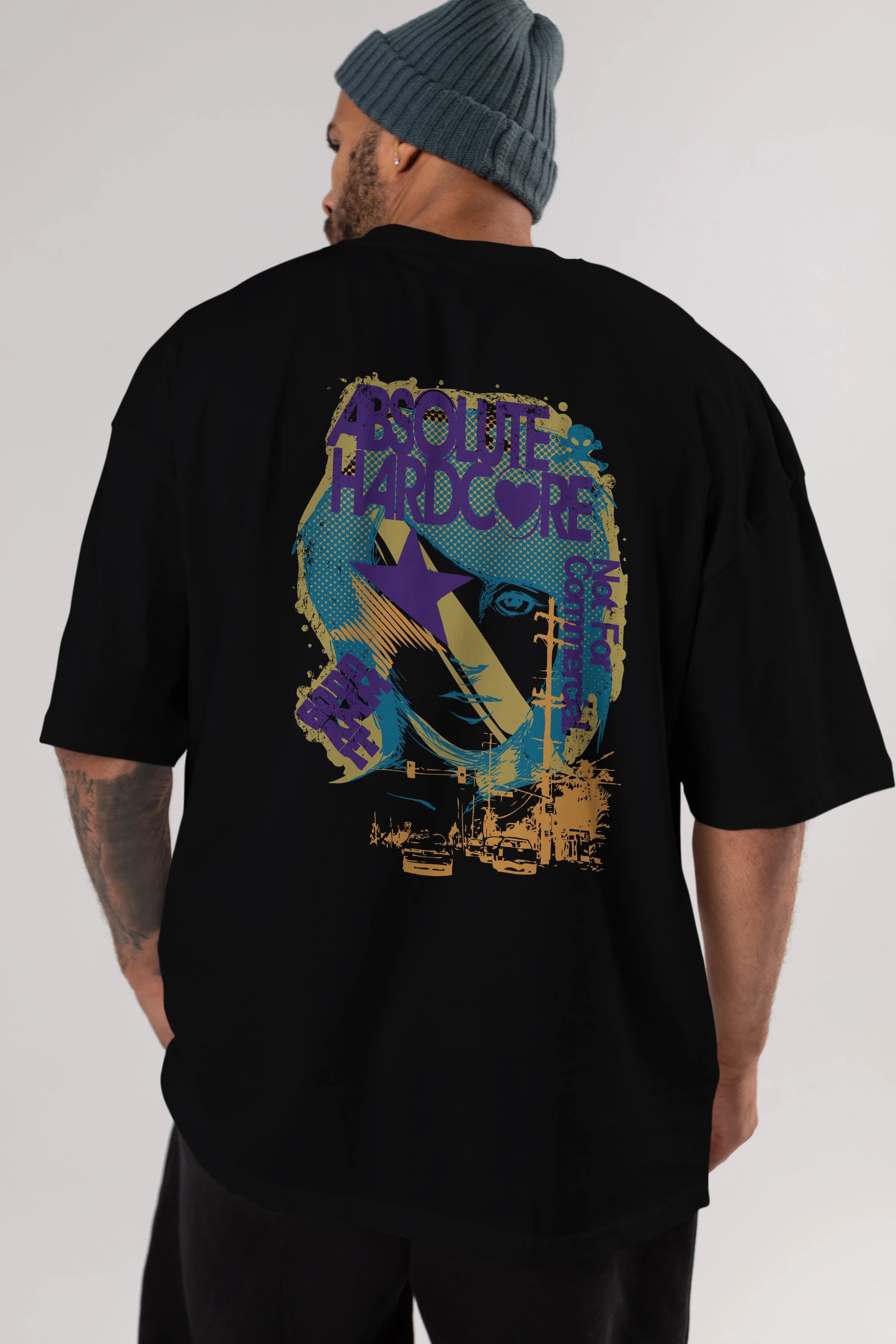 Absolute Hardcore Arka Baskılı Oversize t-shirt Erkek Kadın Unisex