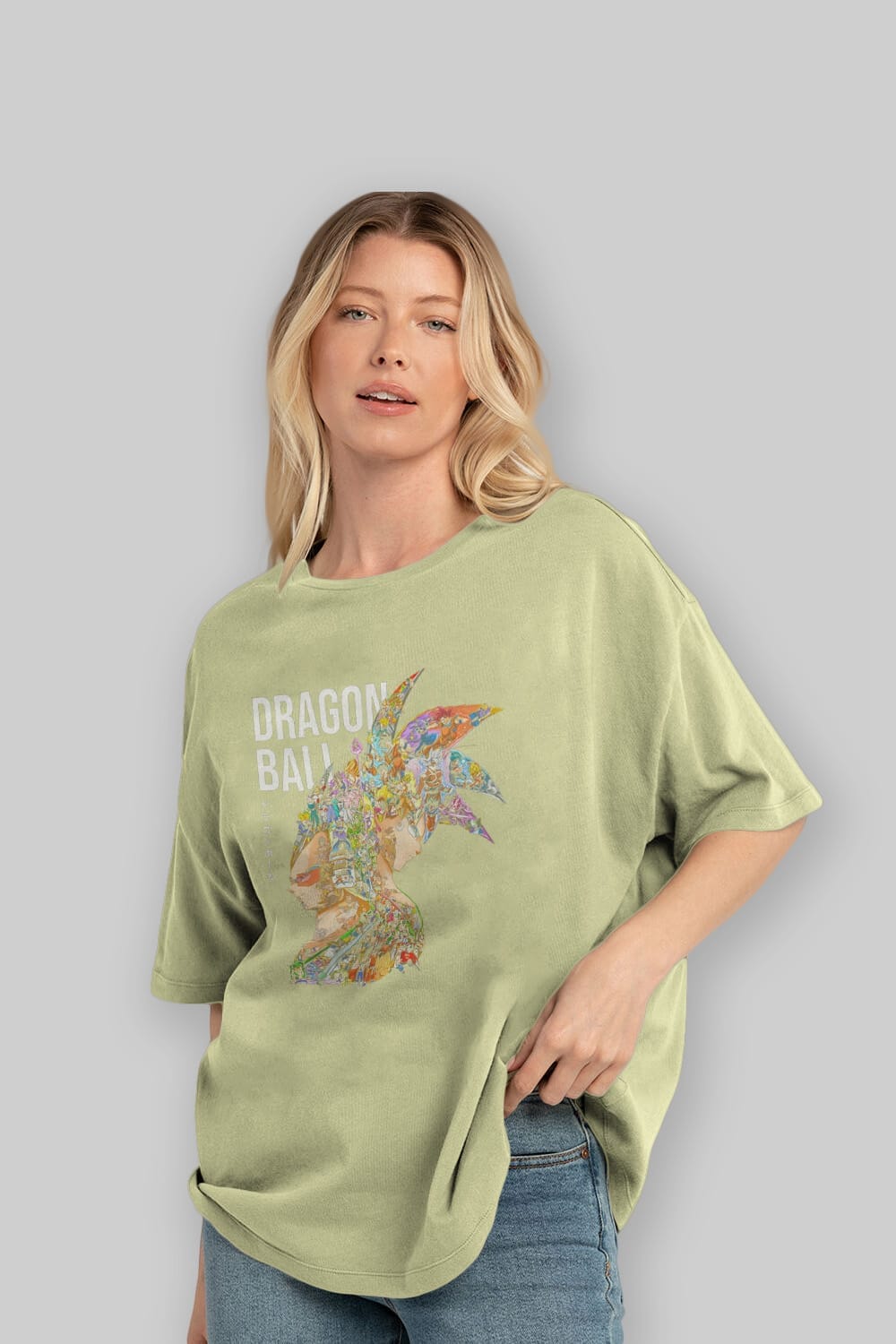DRAGON BALL ART (5) Anime Ön Baskılı Oversize t-shirt %100 pamuk Erkek Kadın Unisex
