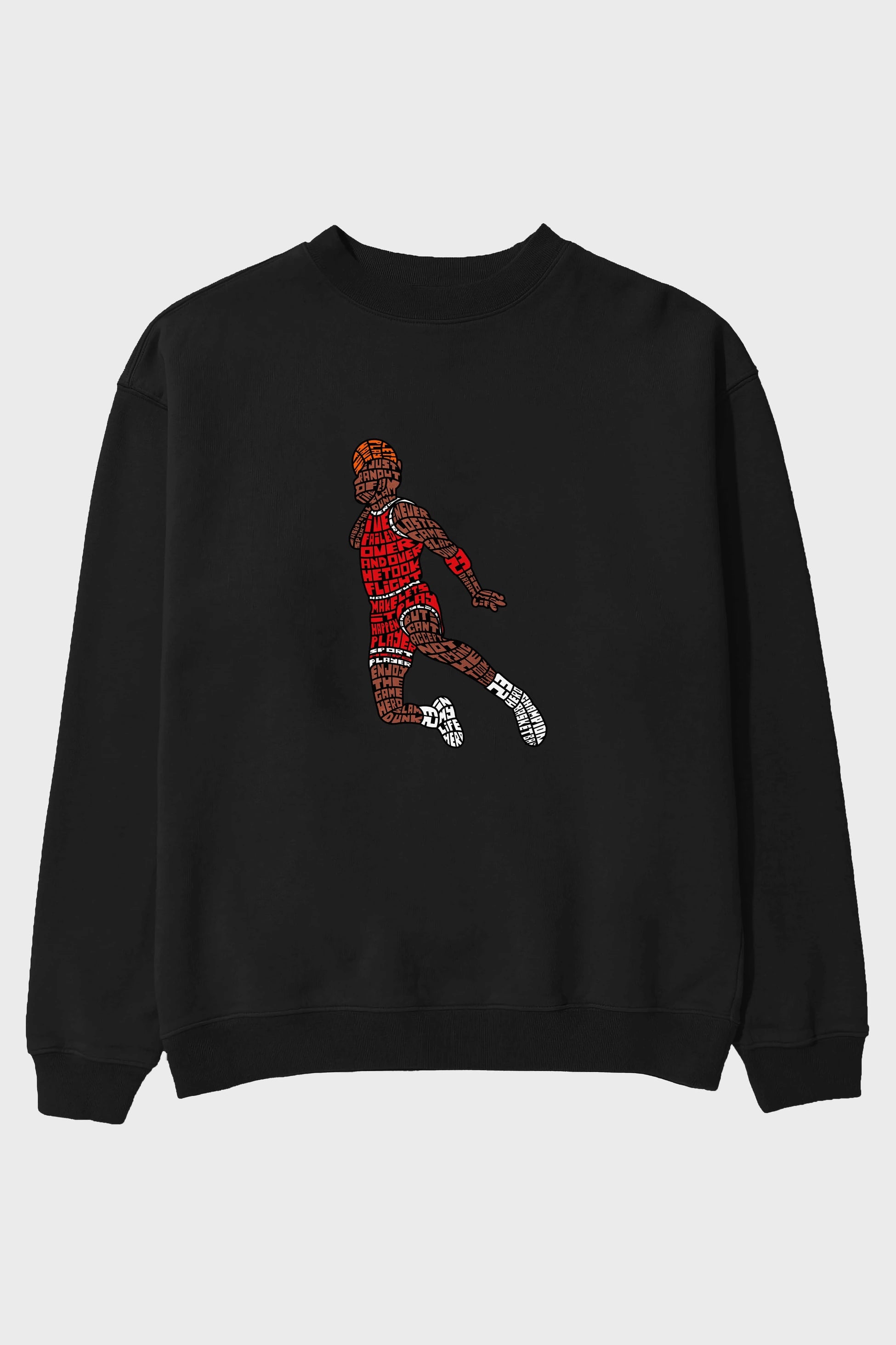 Slamdunk Ön Baskılı Oversize Sweatshirt Erkek Kadın Unisex