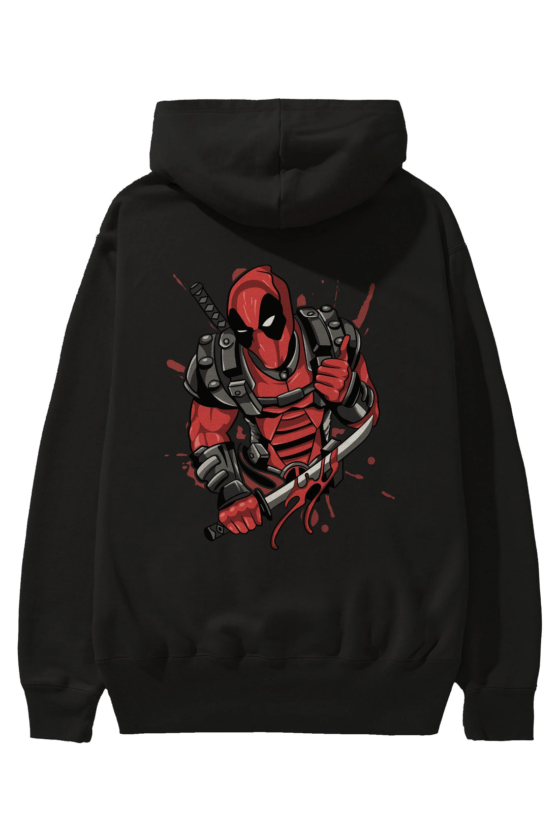Deadpool (12) Arka Baskılı Hoodie Oversize Kapüşonlu Sweatshirt Erkek Kadın Unisex