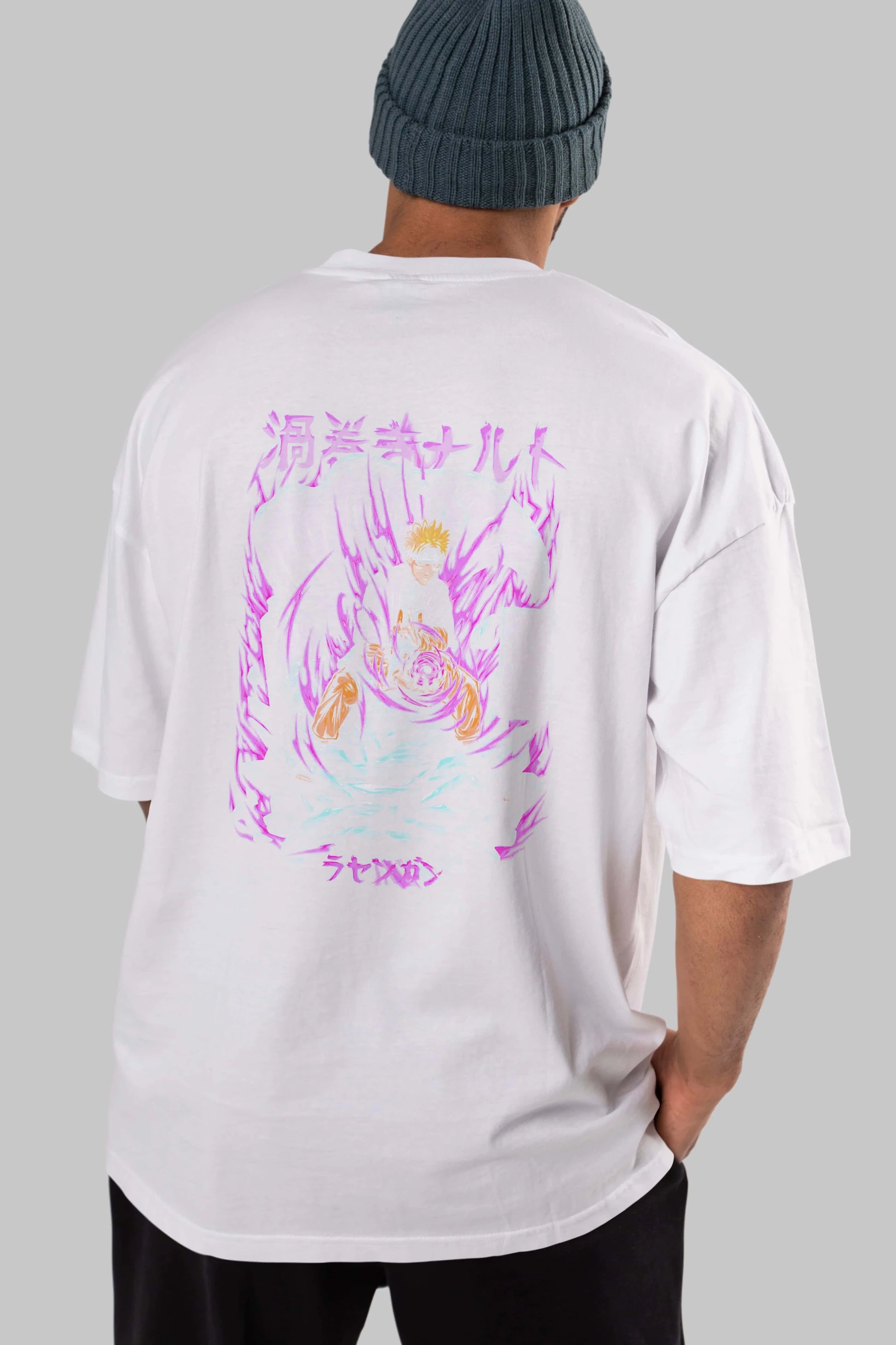NARUTO Anime Arka Baskılı Oversize t-shirt Erkek Kadın Unisex