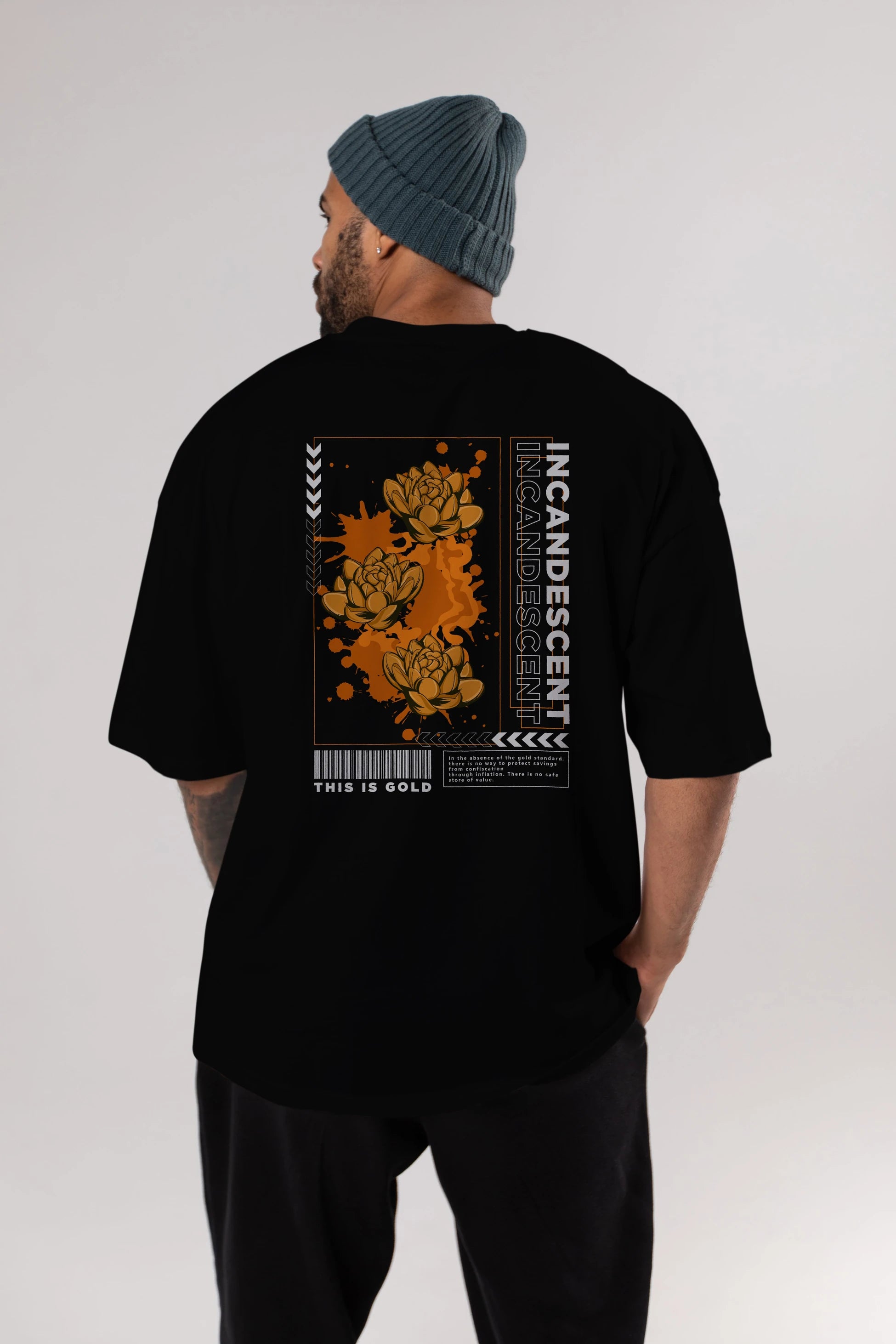 Incandescent Arka Baskılı Oversize t-shirt Erkek Kadın Unisex