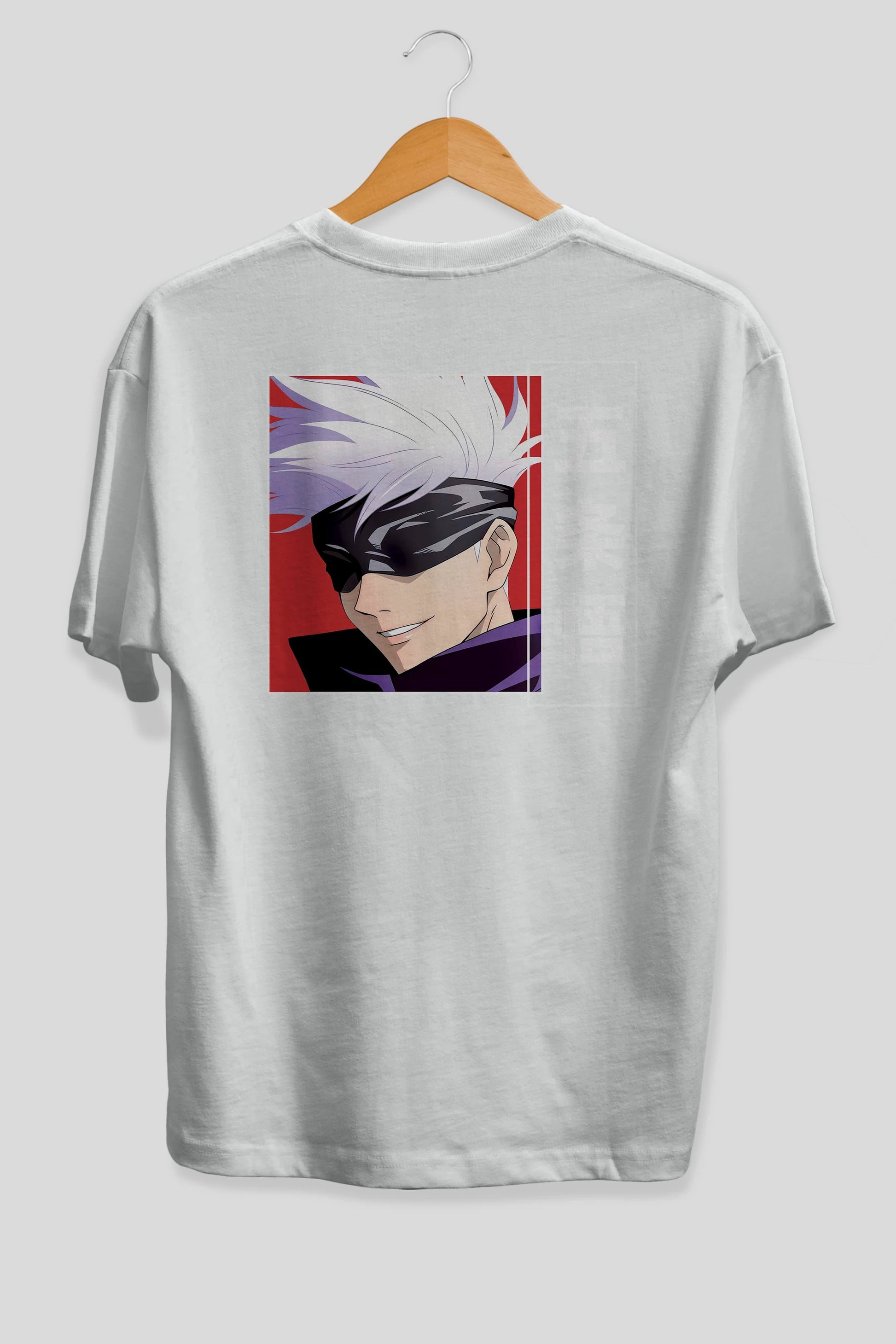 SATORU GOJO Anime Arka Baskılı Oversize t-shirt Erkek Kadın Unisex