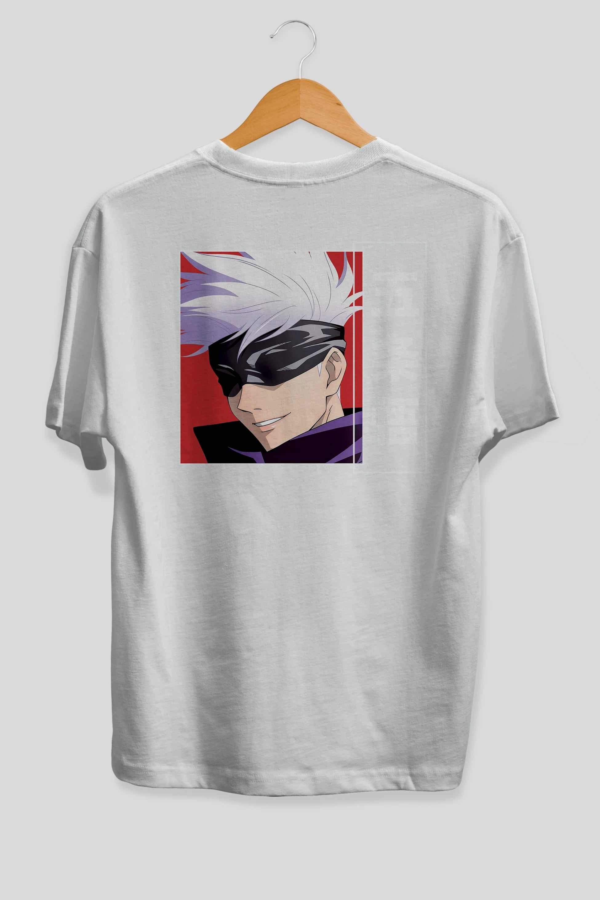 SATORU GOJO Anime Arka Baskılı Oversize t-shirt Erkek Kadın Unisex