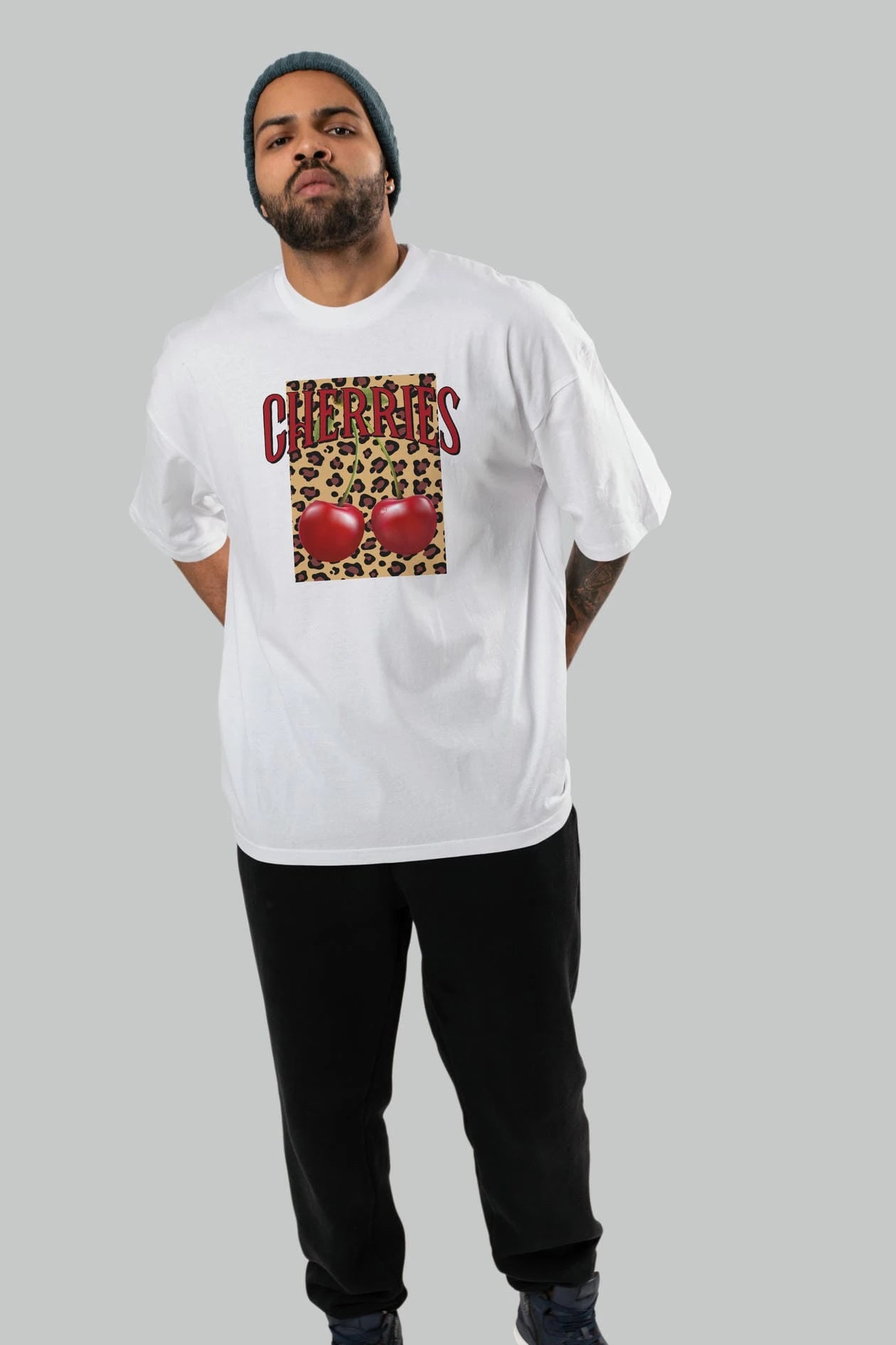 Cherry Cherries 6 Ön Baskılı Oversize t-shirt Erkek Kadın Pamuk Bisiklet Yaka tişort