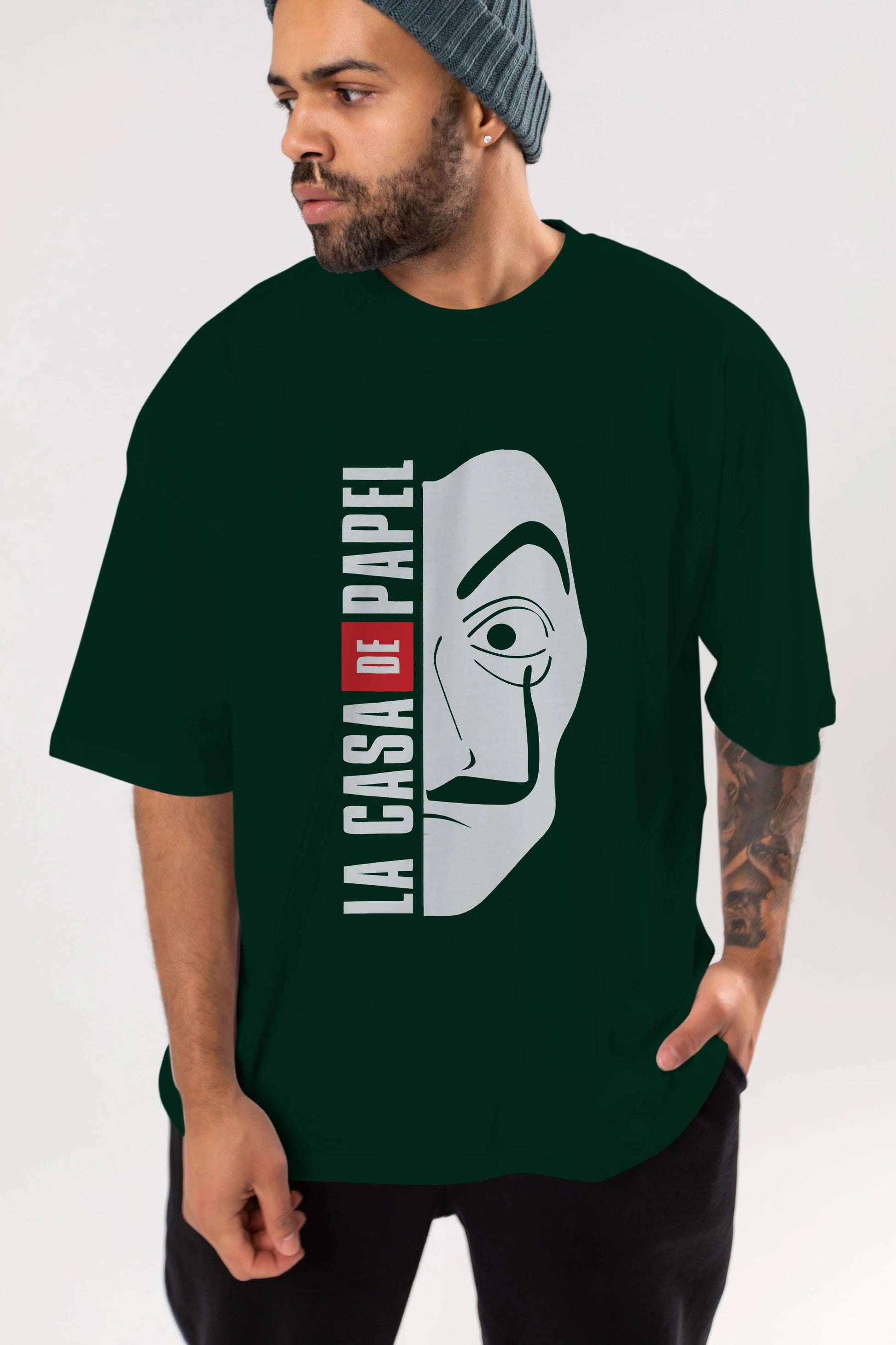 La Casa De Papel (3) Ön Baskılı Oversize t-shirt Erkek Kadın Unisex %100 Pamuk Bisiklet Yaka tişort