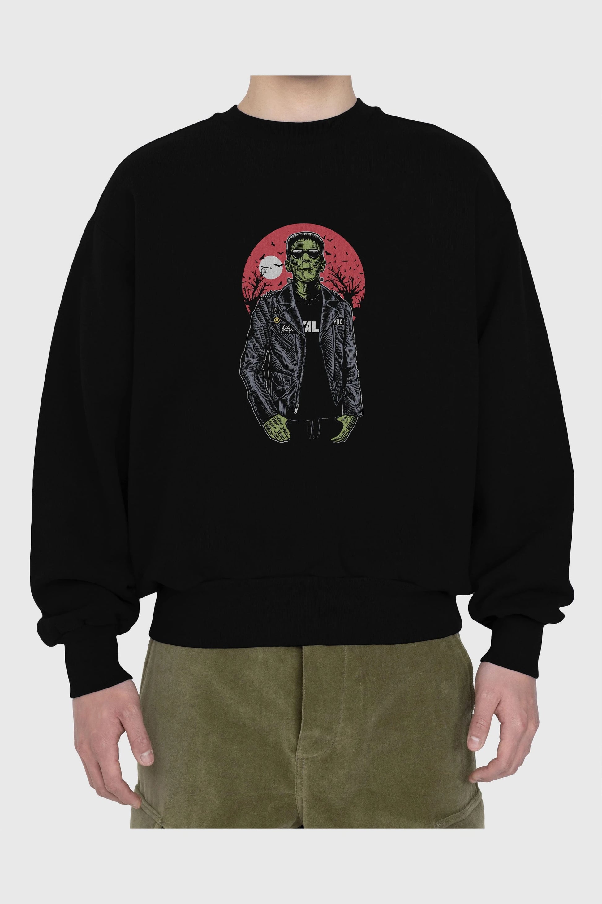 Frank Ön Baskılı Oversize Sweatshirt Erkek Kadın Unisex