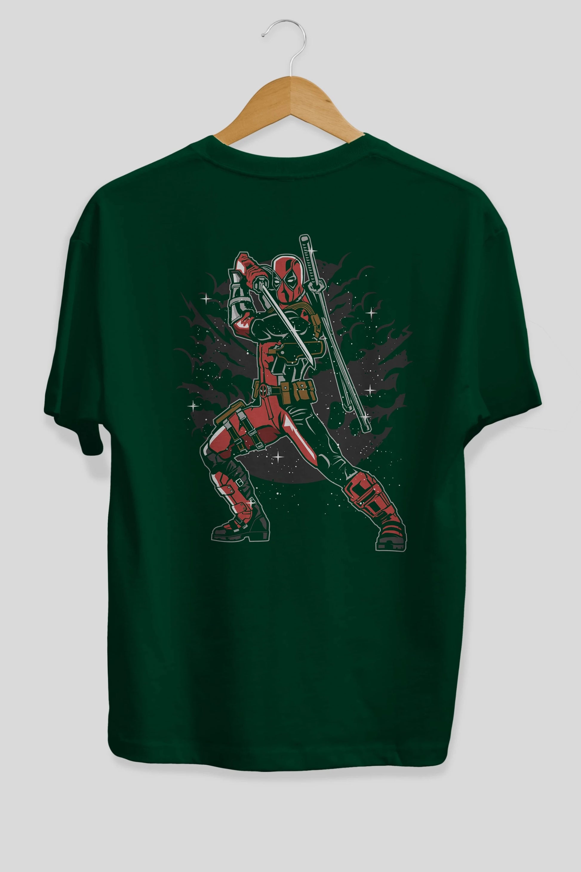 Deadpool Arka Baskılı Oversize t-shirt Erkek Kadın Unisex %100 Pamuk