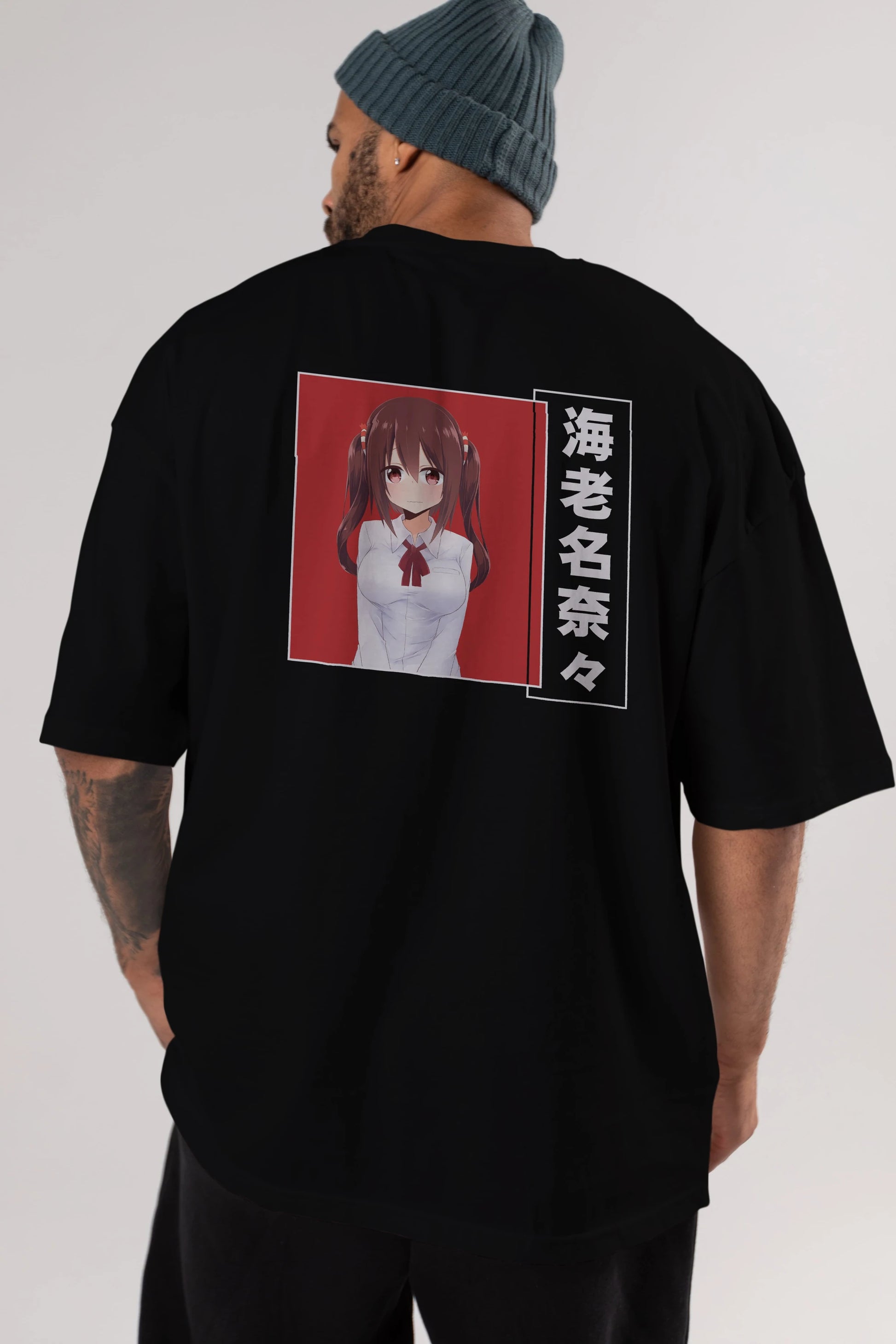 Nana Ebina 1 Anime Arka Baskılı Oversize t-shirt Erkek Kadın Unisex