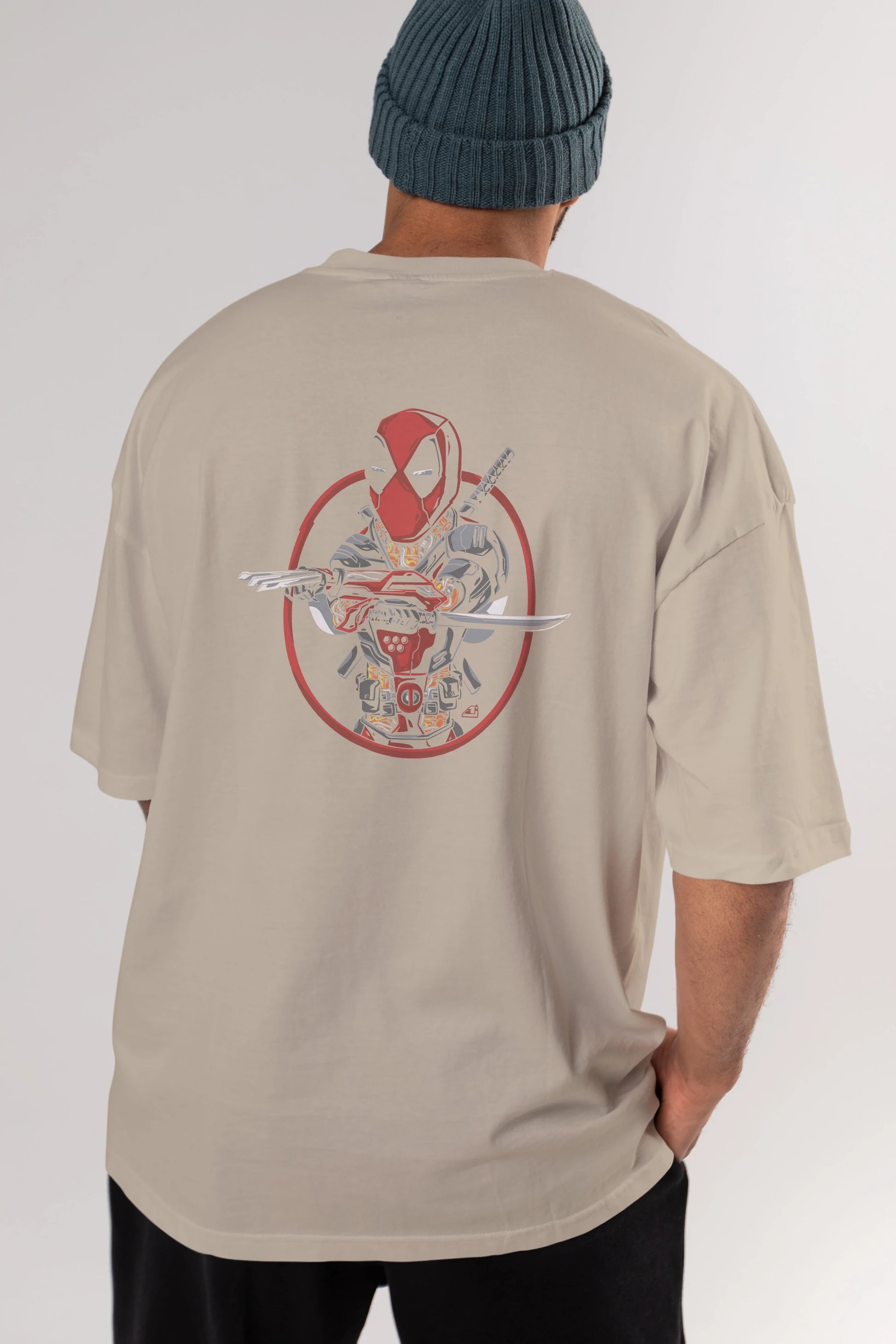 Deadpool (5) Arka Baskılı Oversize t-shirt Erkek Kadın Unisex %100 Pamuk Bisiklet Yaka tişort