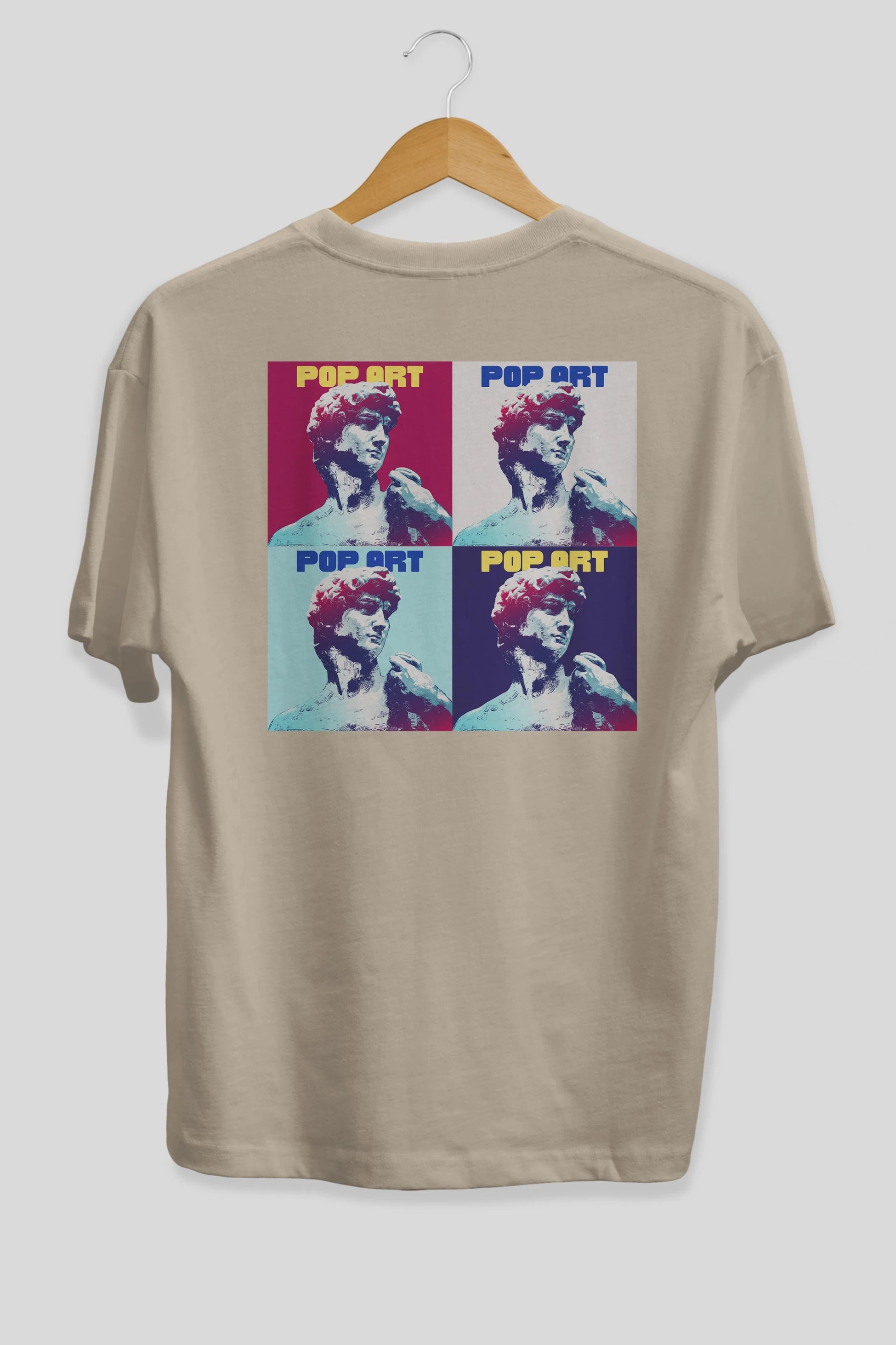 Creative Pop Art Arka Baskılı Oversize t-shirt Erkek Kadın Unisex