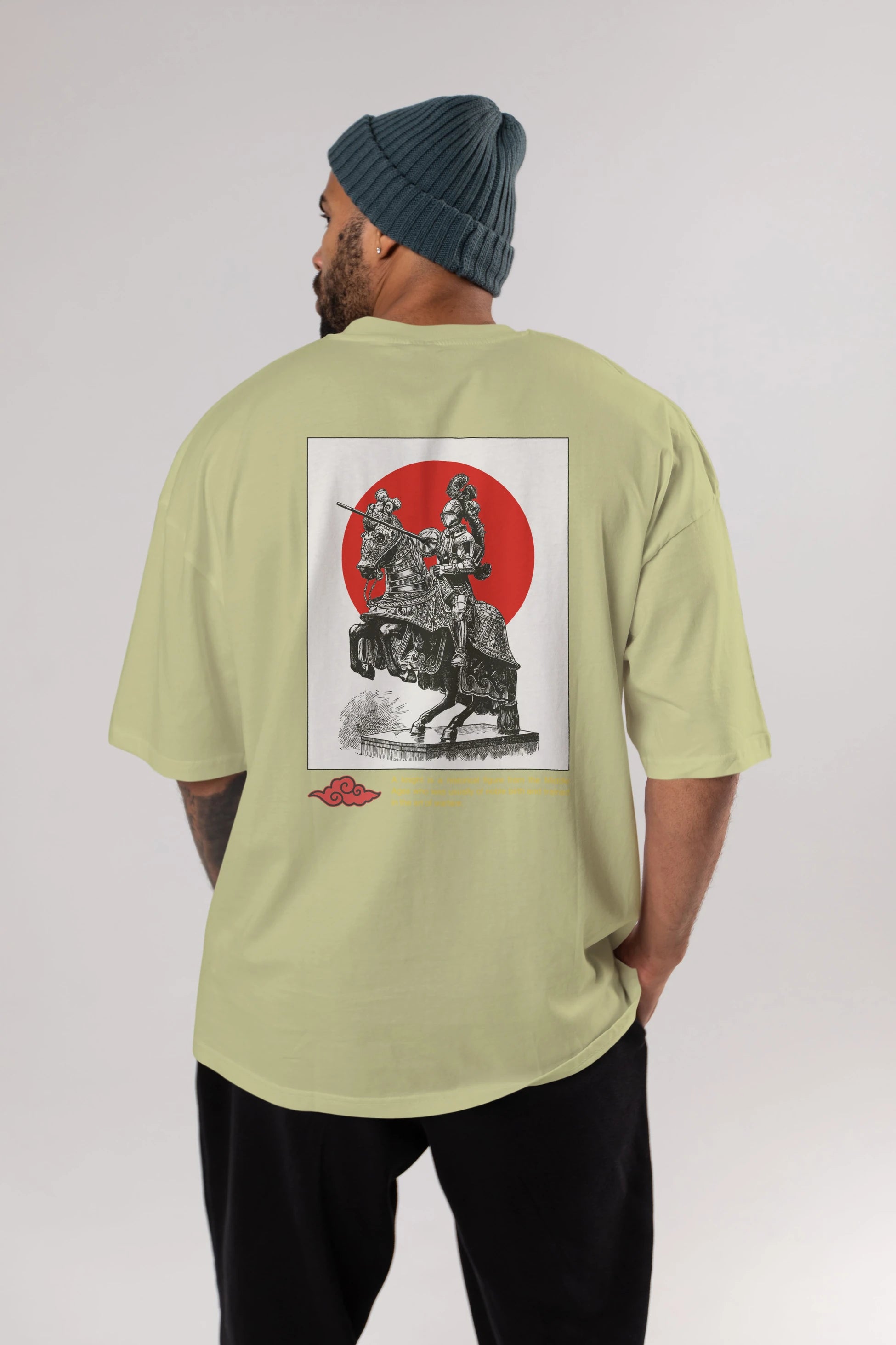 Japan Streetwear 2 Arka Baskılı Oversize t-shirt Erkek Kadın Unisex