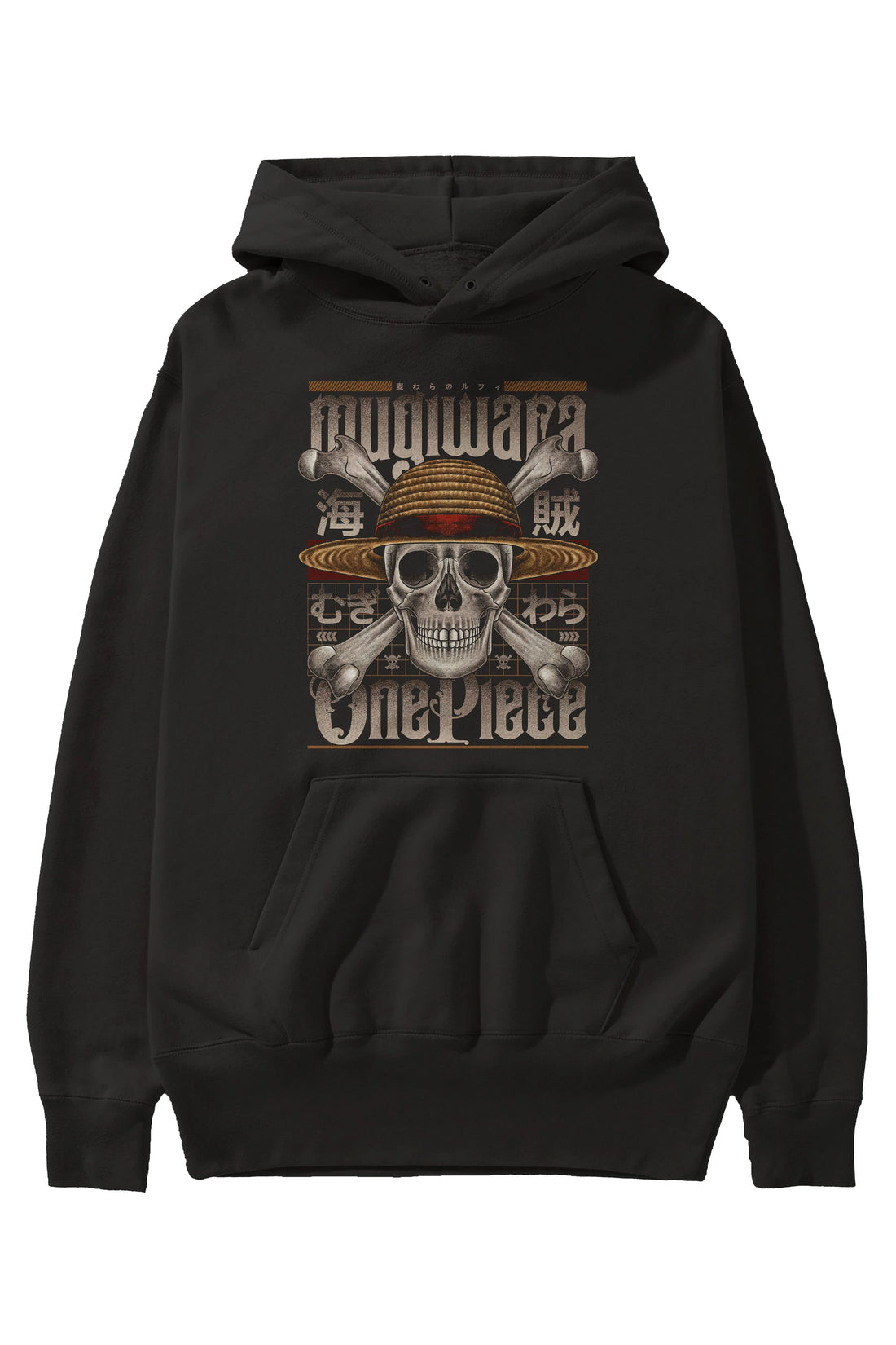 ONE PIECE (2) Anime Ön Baskılı Hoodie Oversize Kapüşonlu Sweatshirt Erkek Kadın Unisex
