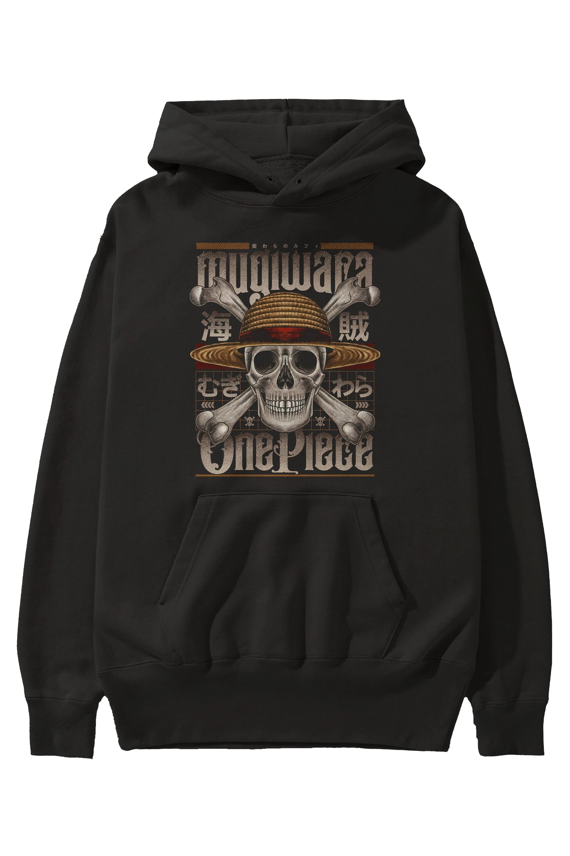 ONE PIECE (2) Anime Ön Baskılı Hoodie Oversize Kapüşonlu Sweatshirt Erkek Kadın Unisex