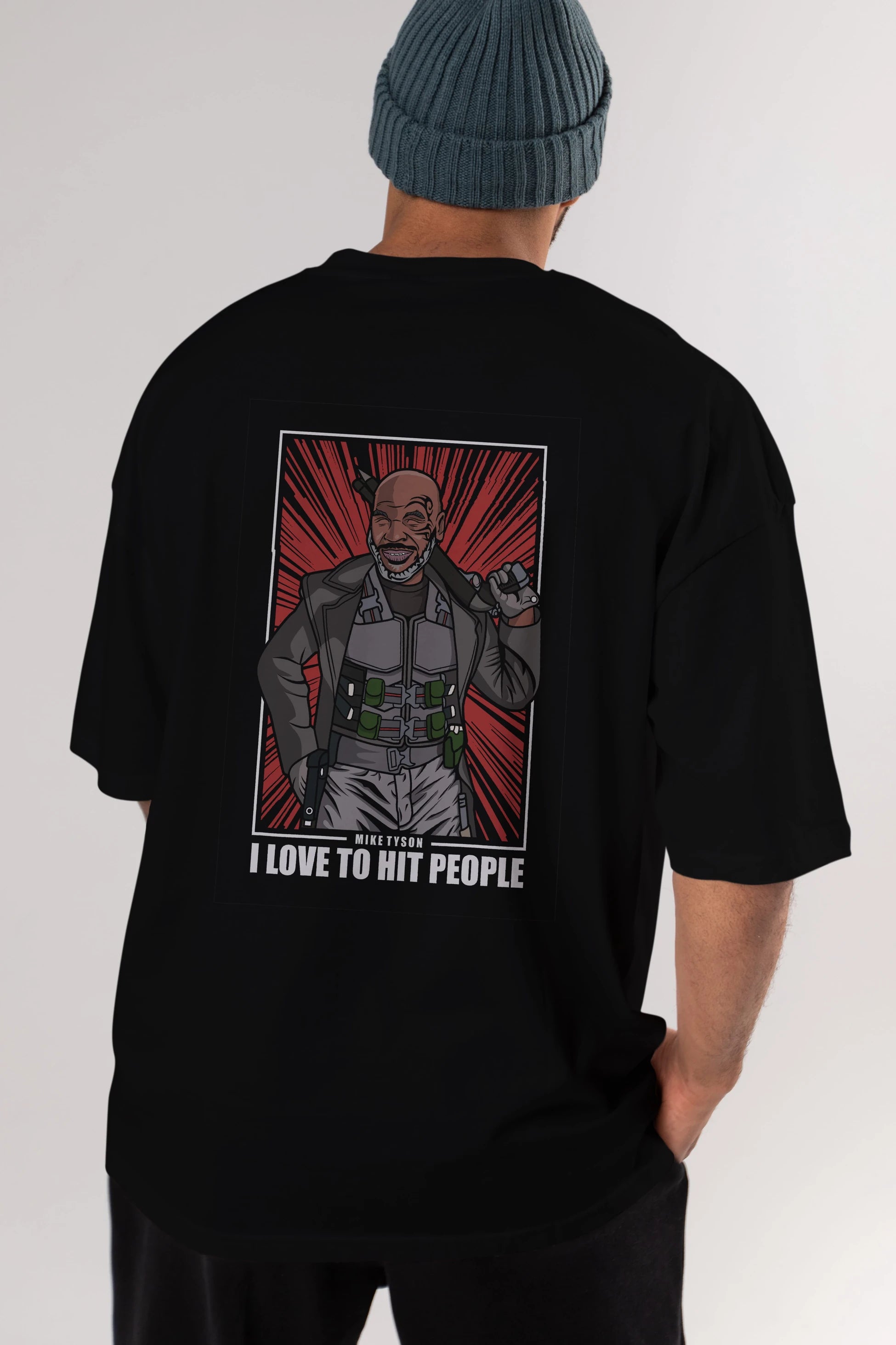 Blade Tyson Arka Baskılı Oversize t-shirt Erkek Kadın Unisex %100 Pamuk tişort