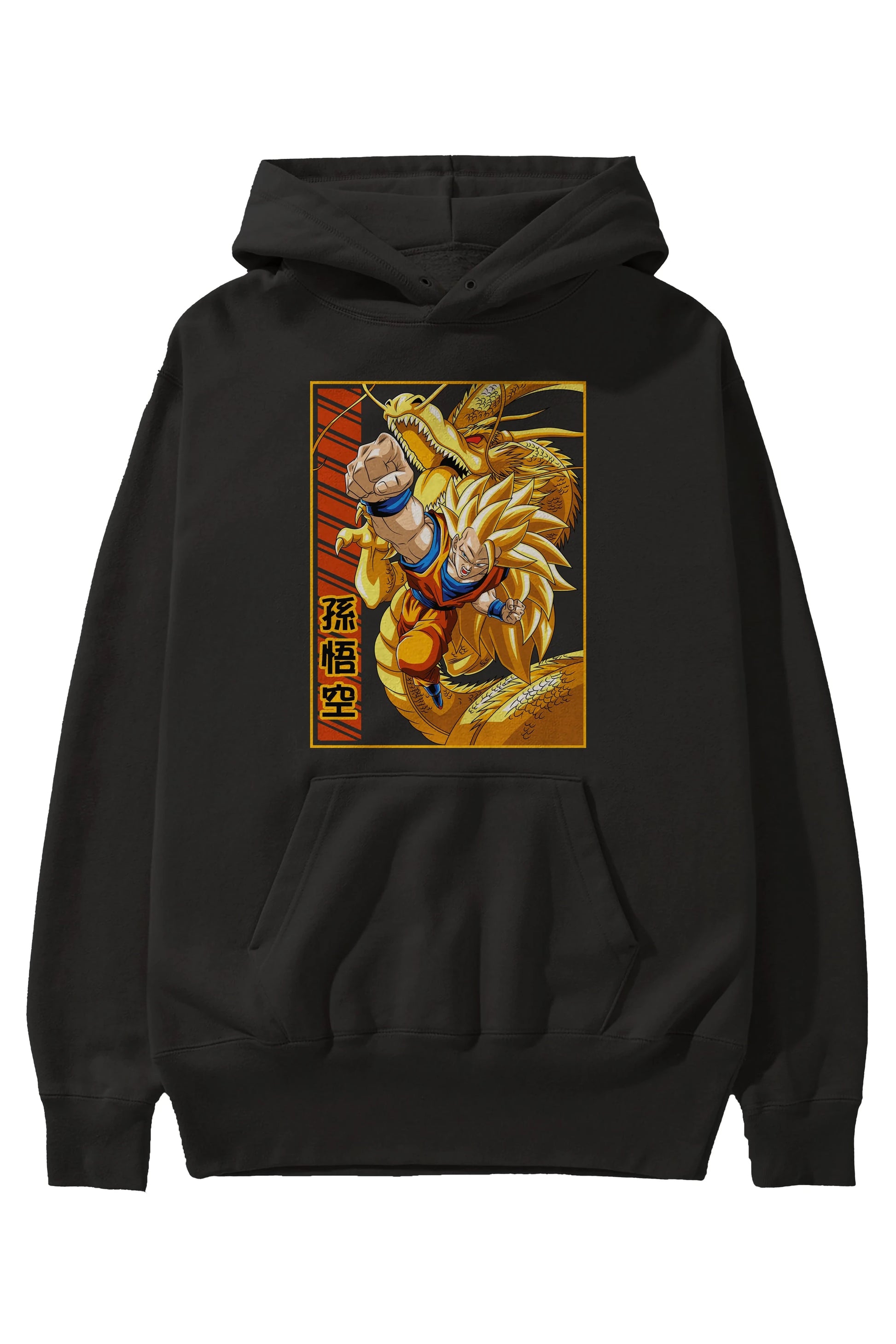 DragonBall Goku Anime Ön Baskılı Hoodie Oversize Kapüşonlu Sweatshirt Erkek Kadın Unisex
