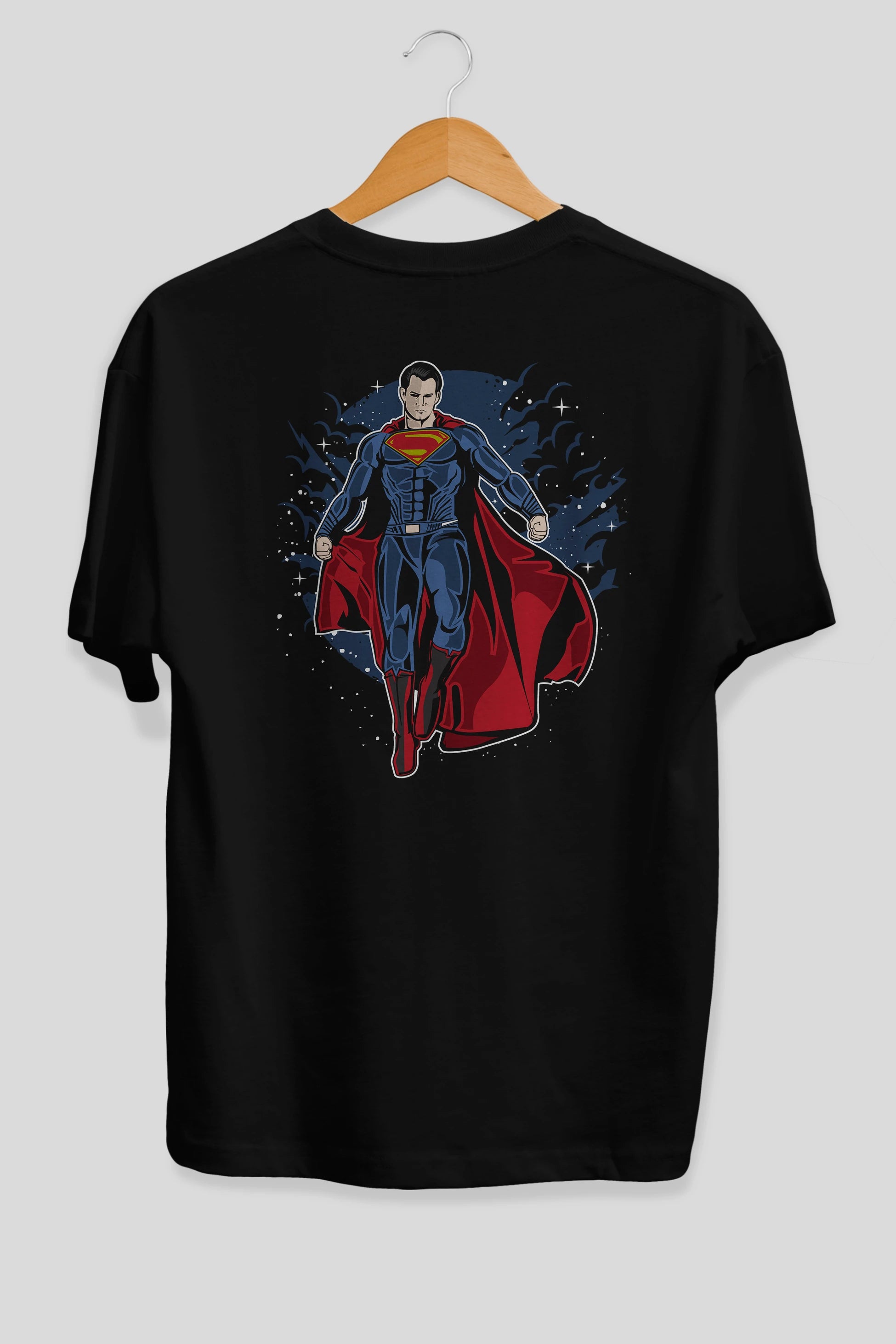 SUPERMAN Arka Baskılı Oversize t-shirt Erkek Kadın Unisex %100 Pamuk