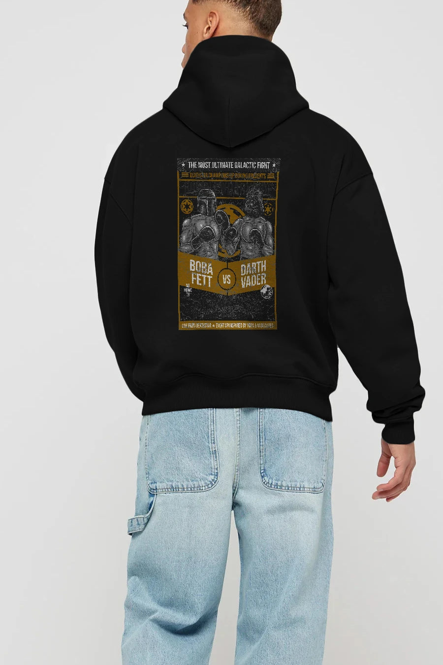 Rumble In The Darkside Arka Baskılı Hoodie Oversize Kapüşonlu Sweatshirt Erkek Kadın Unisex