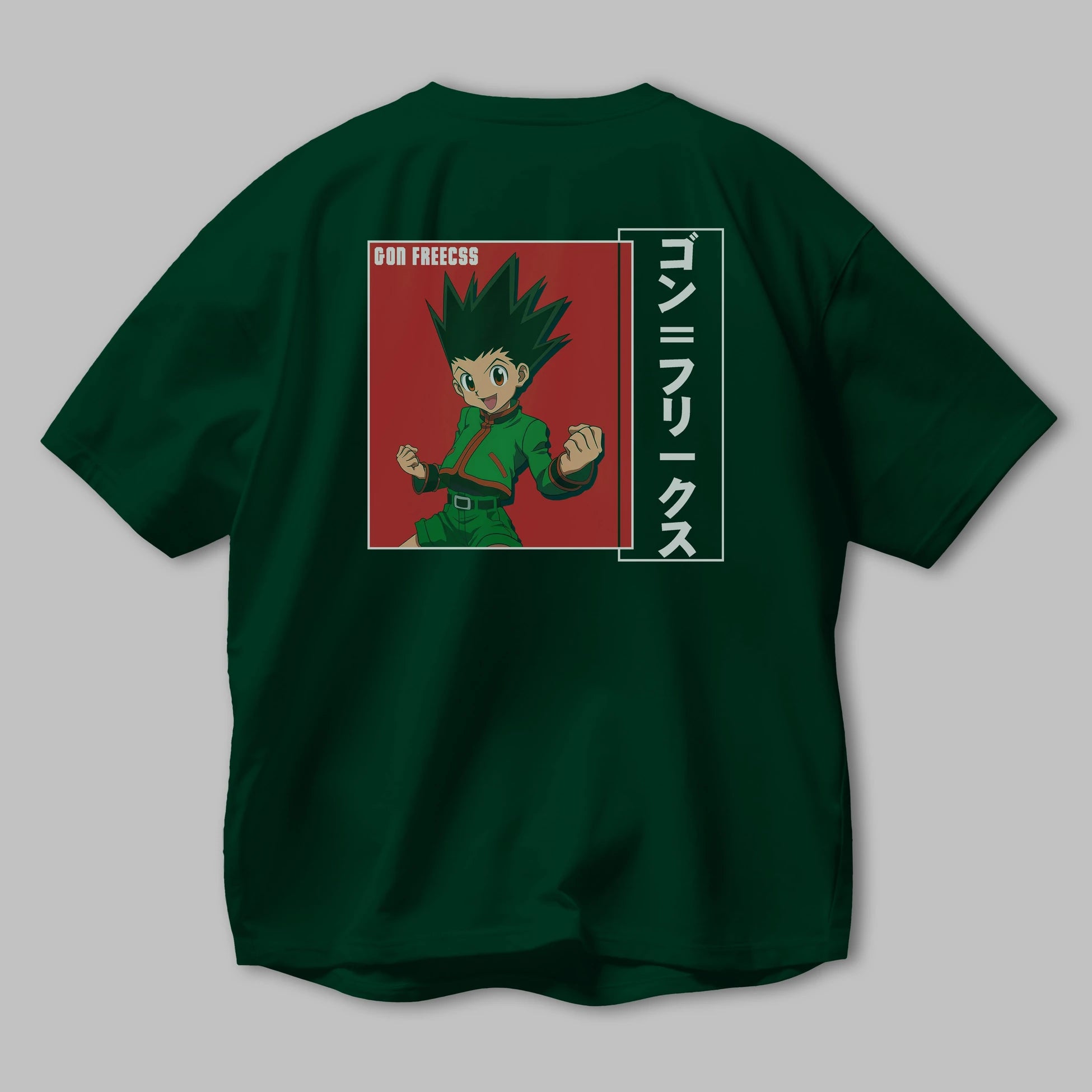 Gon Freecss HUNTER X HUNTER 5 Anime Arka Baskılı Oversize t-shirt Erkek Kadın Unisex