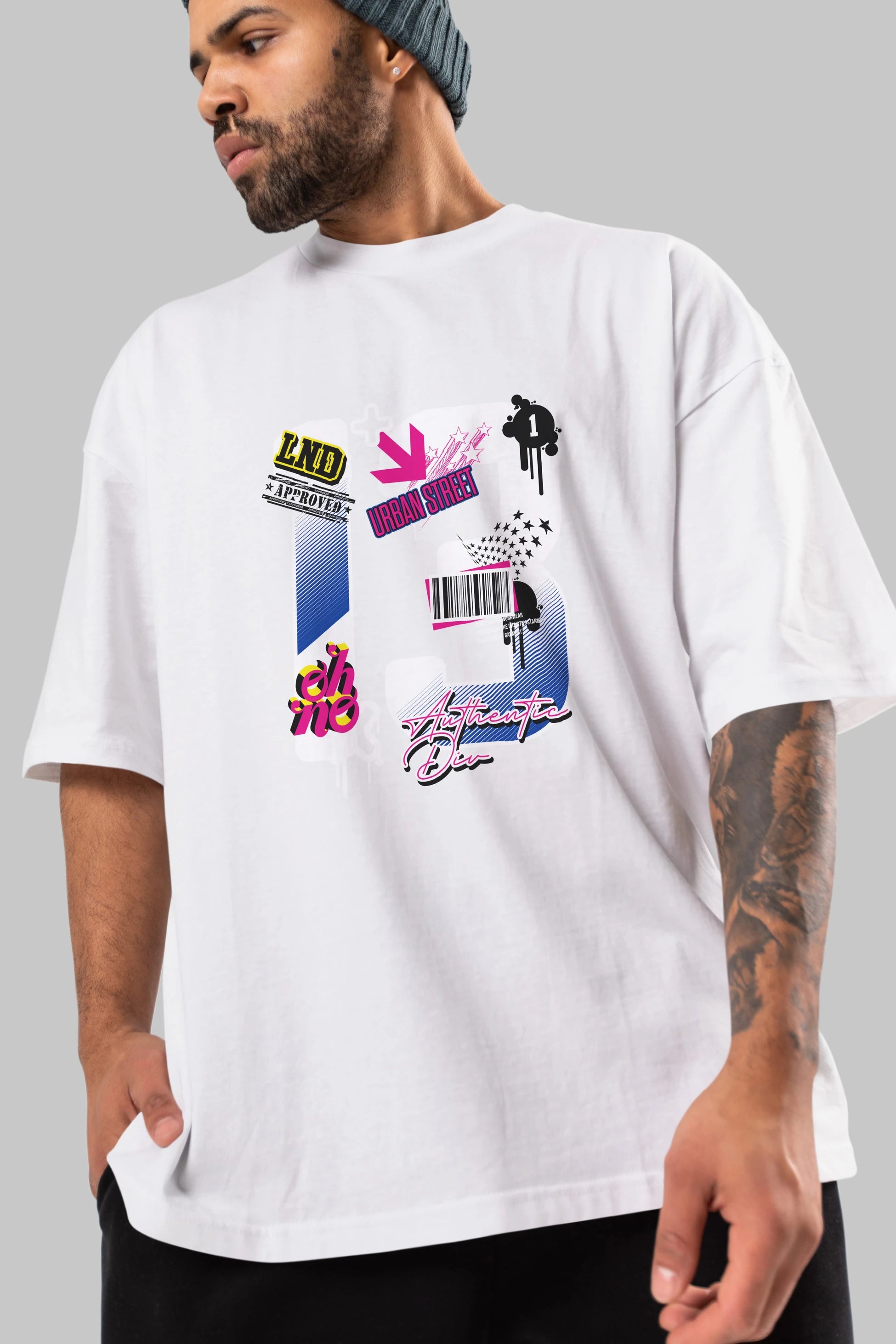 Urban Street 13 Ön Baskılı Oversize t-shirt Erkek Kadın Unisex