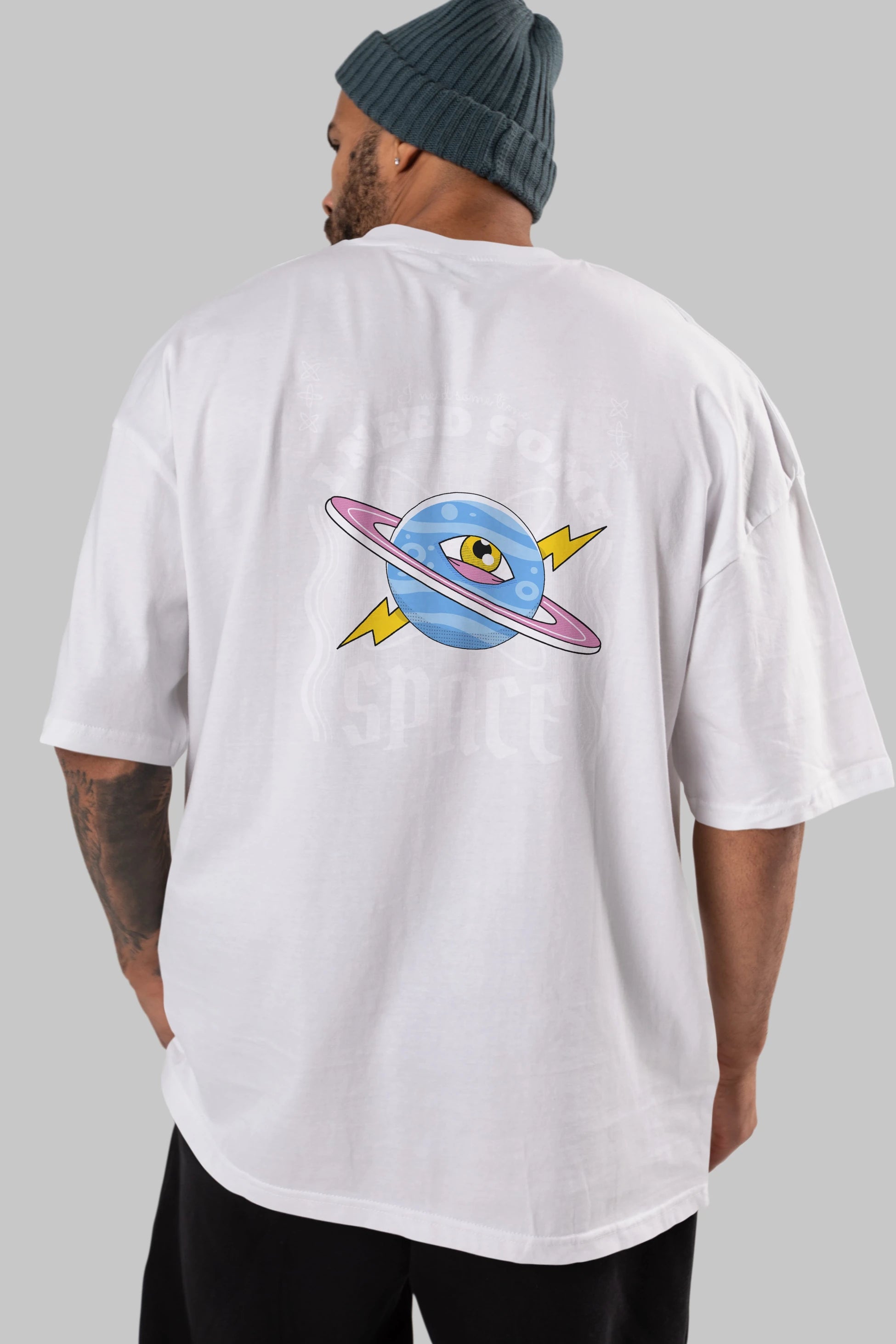I Need Some Space Arka Baskılı Oversize t-shirt Erkek Kadın Unisex
